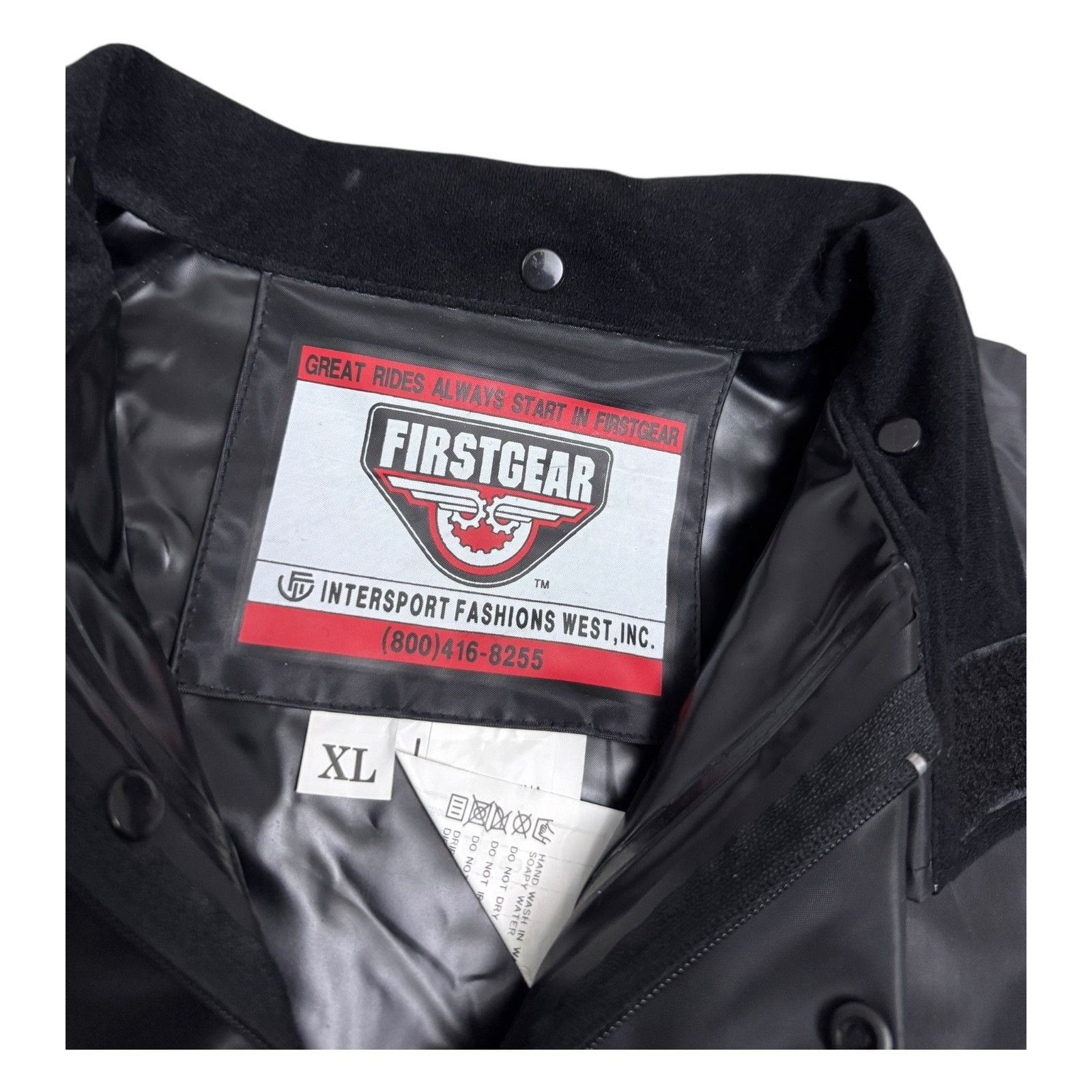 FirstGear FIRST GEAR Motorcycle Biker Rain Waterproof Black Jacket XL Size US XL / EU 56 / 4 - 3 Thumbnail