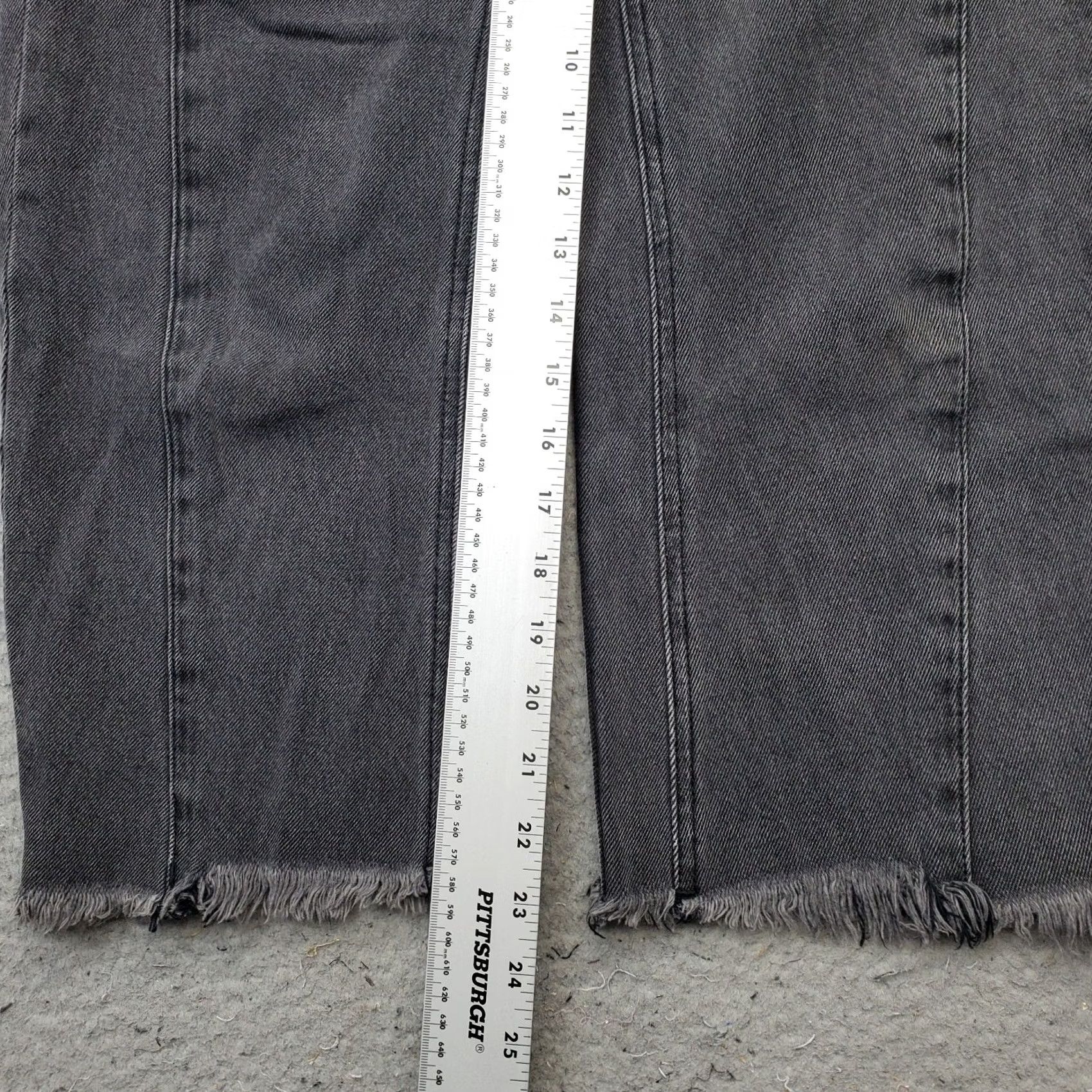 Levi's Levi's We The Free Baggy Jeans Women Size 24 Black Denim High Rise Elastic Waistband 5-Pocket Straight Inseam 23" Size 42" / US 20 - 4 Thumbnail