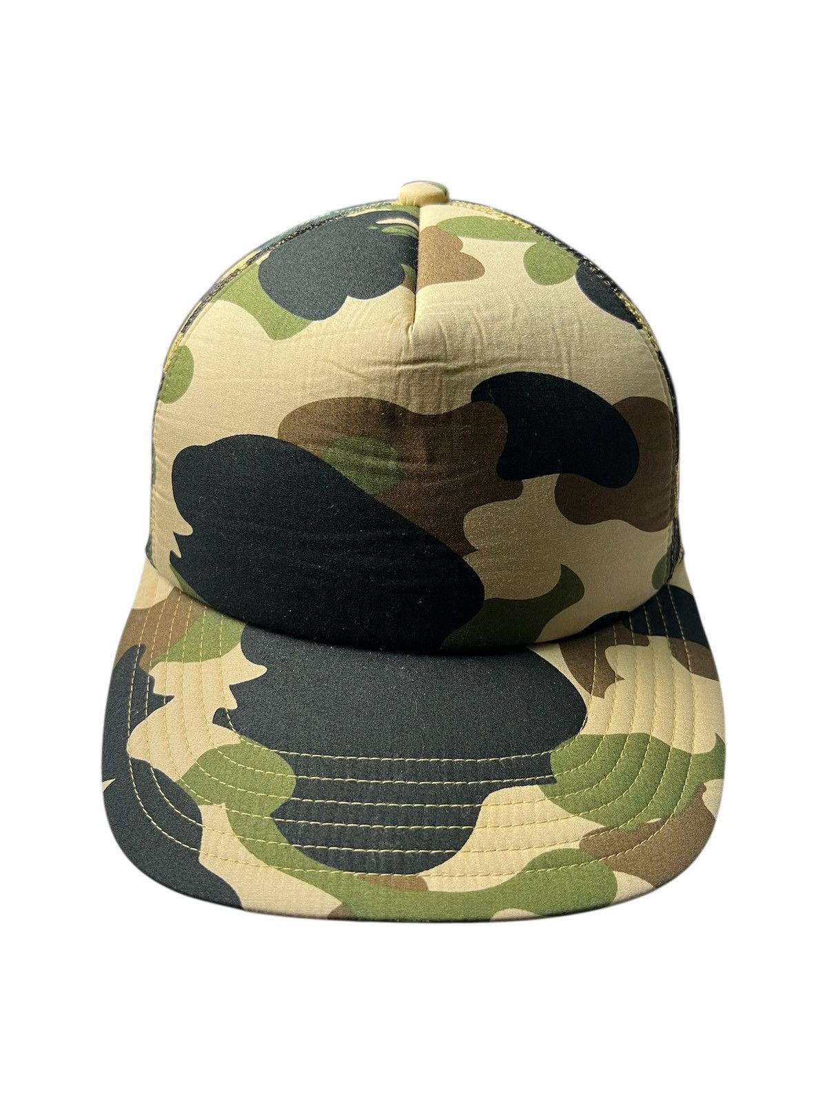 Bape × Vintage Vintage 2000s Bape Trucker Full Camouflage Snapback Size ONE SIZE - 1 Thumbnail