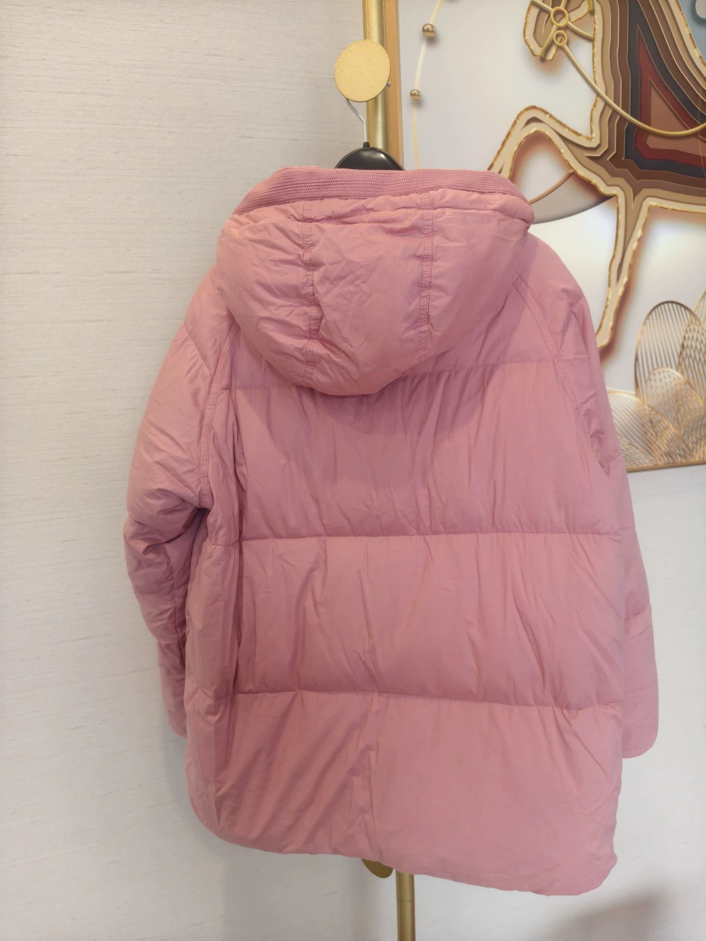 Moncler Moncler Women's Oversized Pink Goose Down Belted Size 0 Coat Size XS / US 0-2 / IT 36-38 - 2 Thumbnail