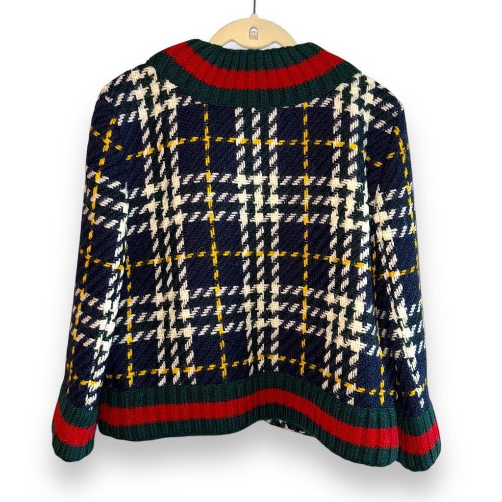 Gucci NWT Gucci Women’s Nuit/Nectarine Snap Wool Cardigan Sweater Sz 46 Large Size L / US 10 / IT 46 - 8 Thumbnail