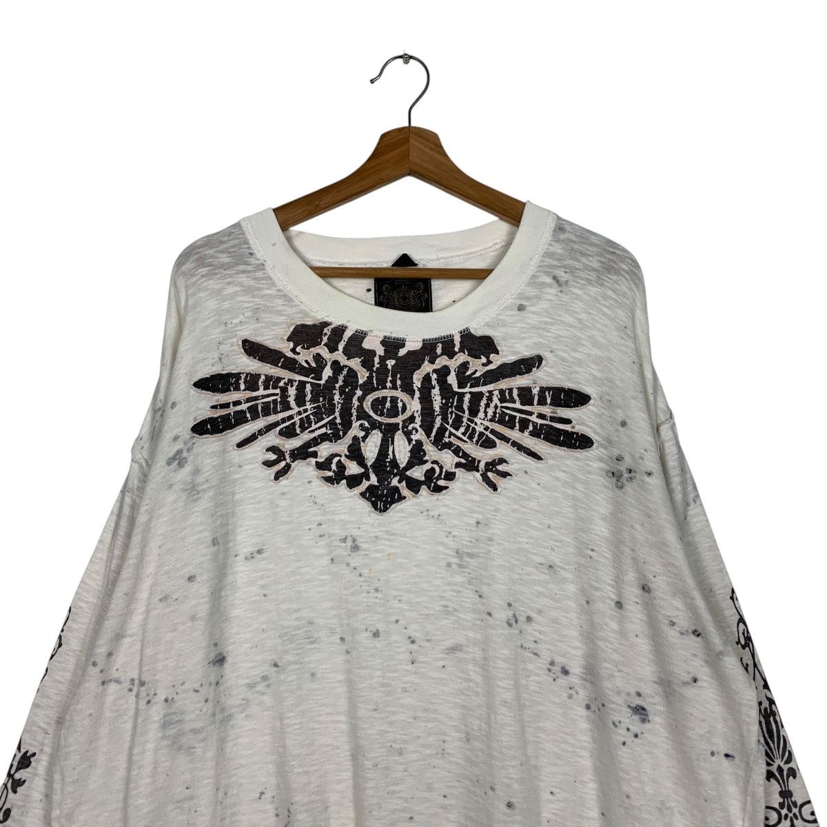 Japanese Brand PADROCK Trashed Style Oversized Sweater #2006-C87 Size US XXL / EU 58 / 5 - 2 Thumbnail