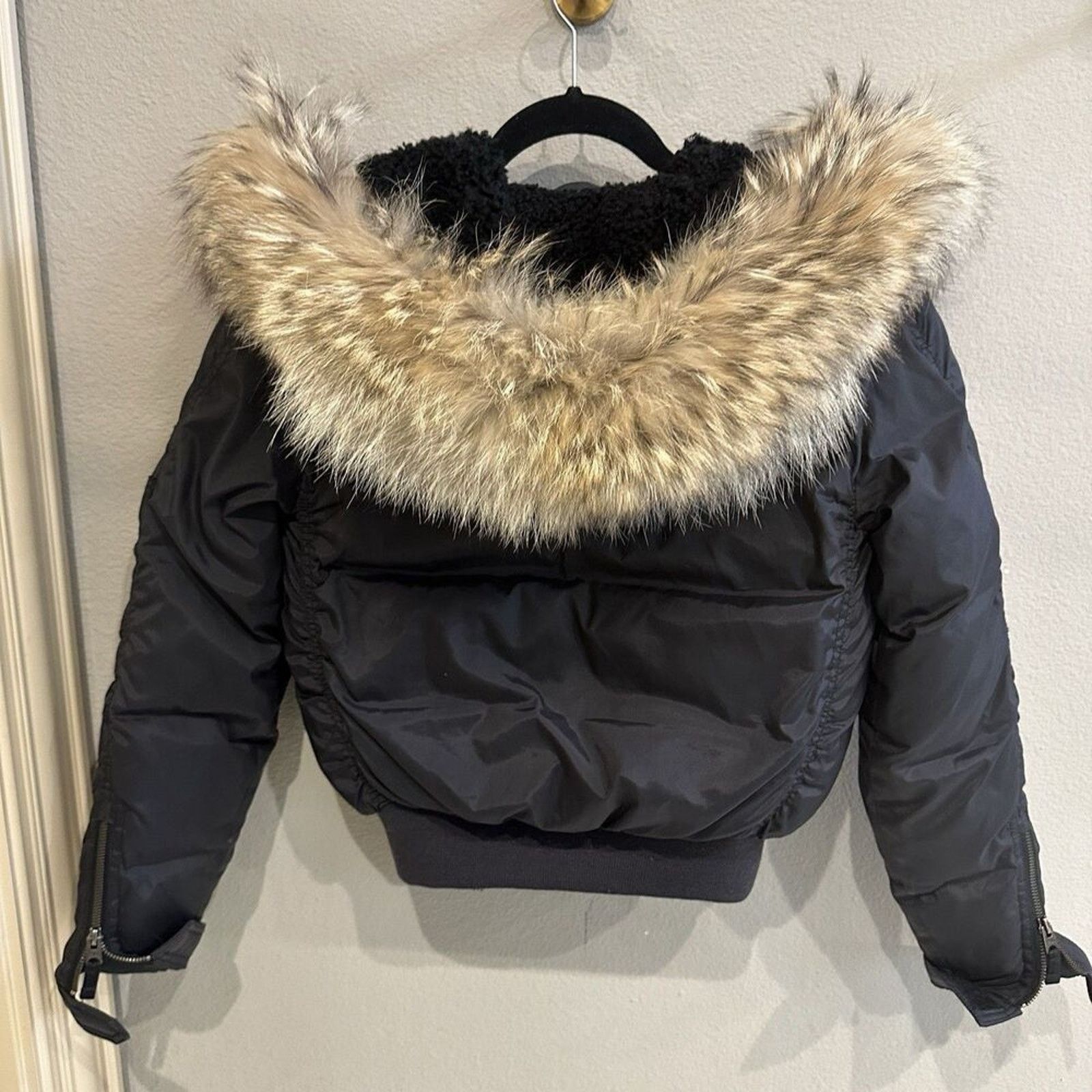 Ralph Lauren RALPH LAUREN | XS | GOOSE DOWN BOMBER Real FUR TRIM HOOD Size XS / US 0-2 / IT 36-38 - 7 Thumbnail
