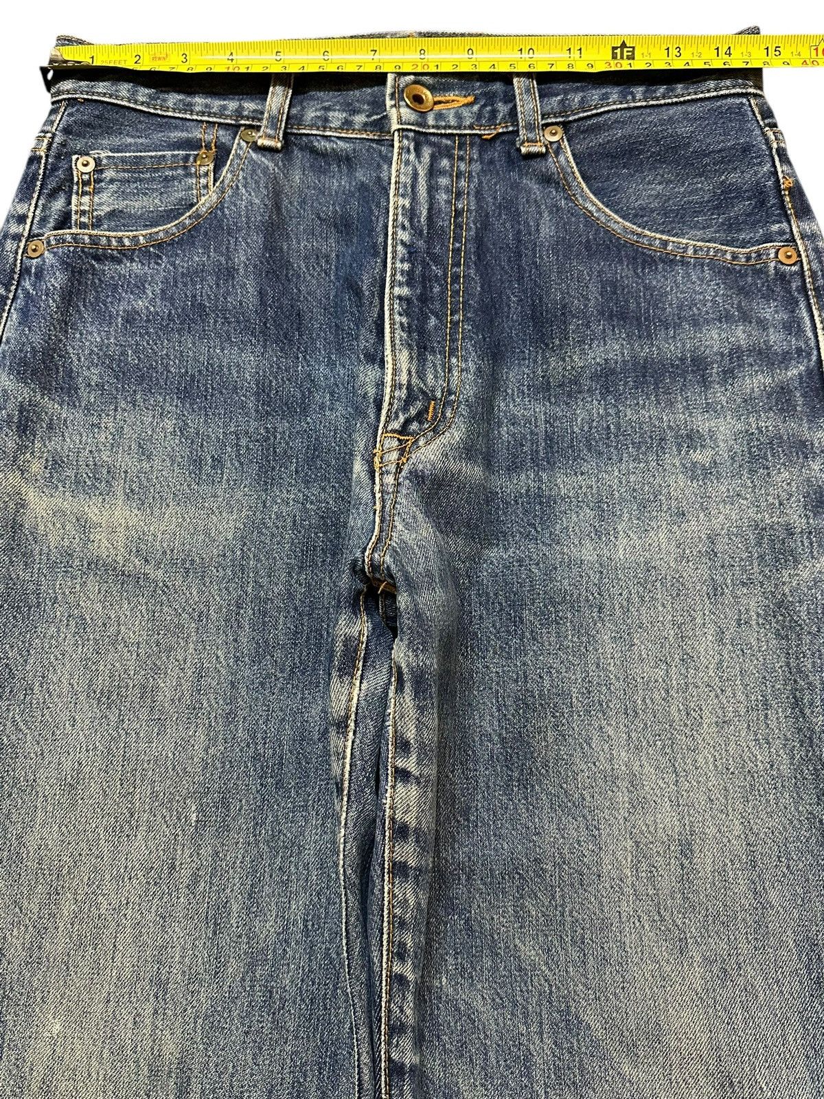 Helmut Lang Vintage Japanese Brand Blue Faded Wash Style Baggy Jeans Size US 29 - 11 Thumbnail
