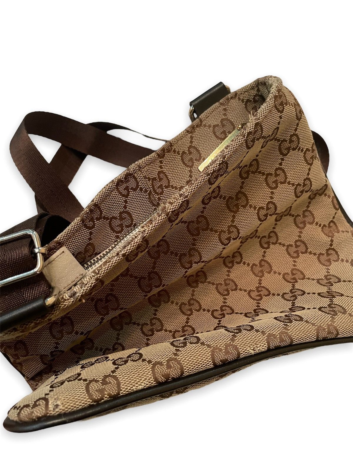 Gucci × Handmade × Vintage Supreme Crossbody HandMade Messenger Side Tote Shoulder Bag Size ONE SIZE - 11 Thumbnail