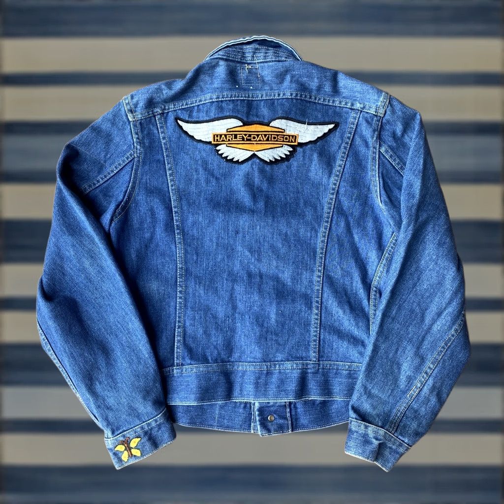 Lee VINTAGE Lee Riders Harley Davidson Denim Jacket Size 28" / US 6 / IT 42 - 1 Thumbnail
