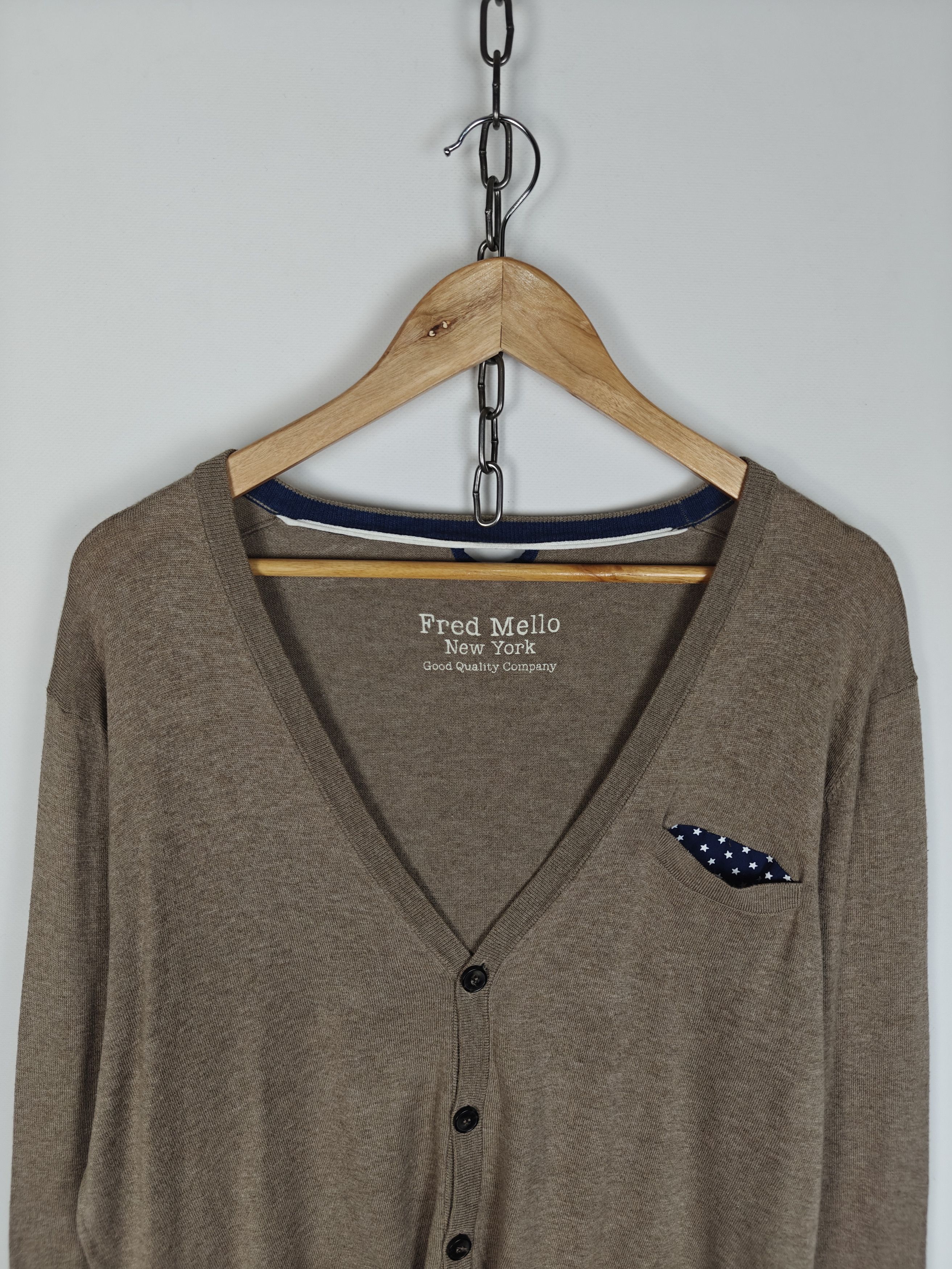Other Fred Mello New York Cardigan Sweater Italian Pullover L Size US L / EU 52-54 / 3 - 2 Thumbnail