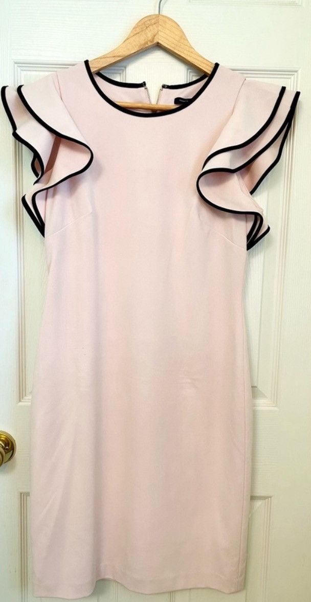 Tommy Hilfiger Tommy Hilfiger black trimmed Pink dress Size M / US 6-8 / IT 42-44 - 2 Thumbnail