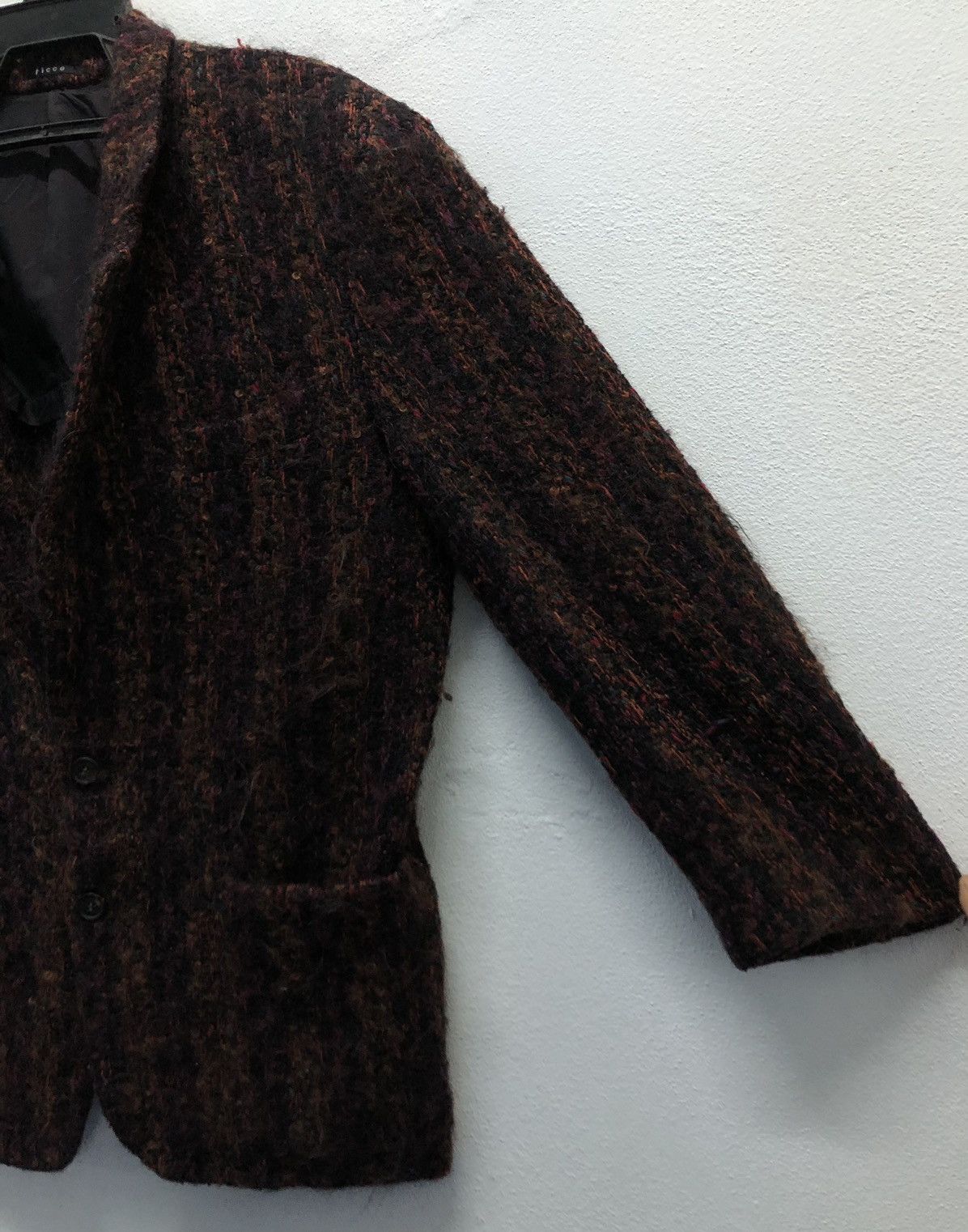 Yoshiyuki Konishi Ficce Uomo by Yoshiyuki Konishi Textured Wool Blazer JDJ402 Size M / US 6-8 / IT 42-44 - 3 Thumbnail