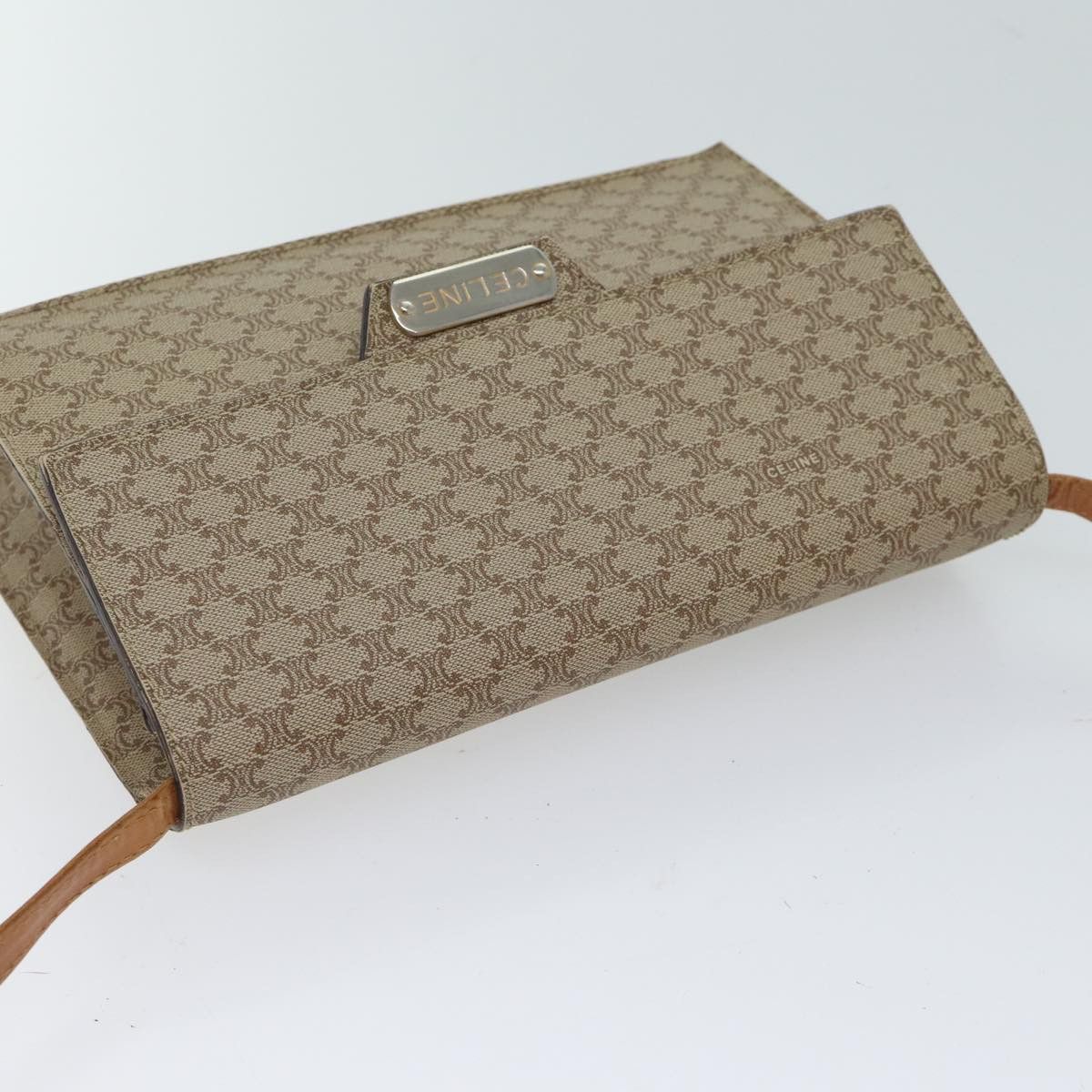 Celine CELINE Macadam Canvas Shoulder Bag Coated Canvas Beige Size ONE SIZE - 6 Thumbnail