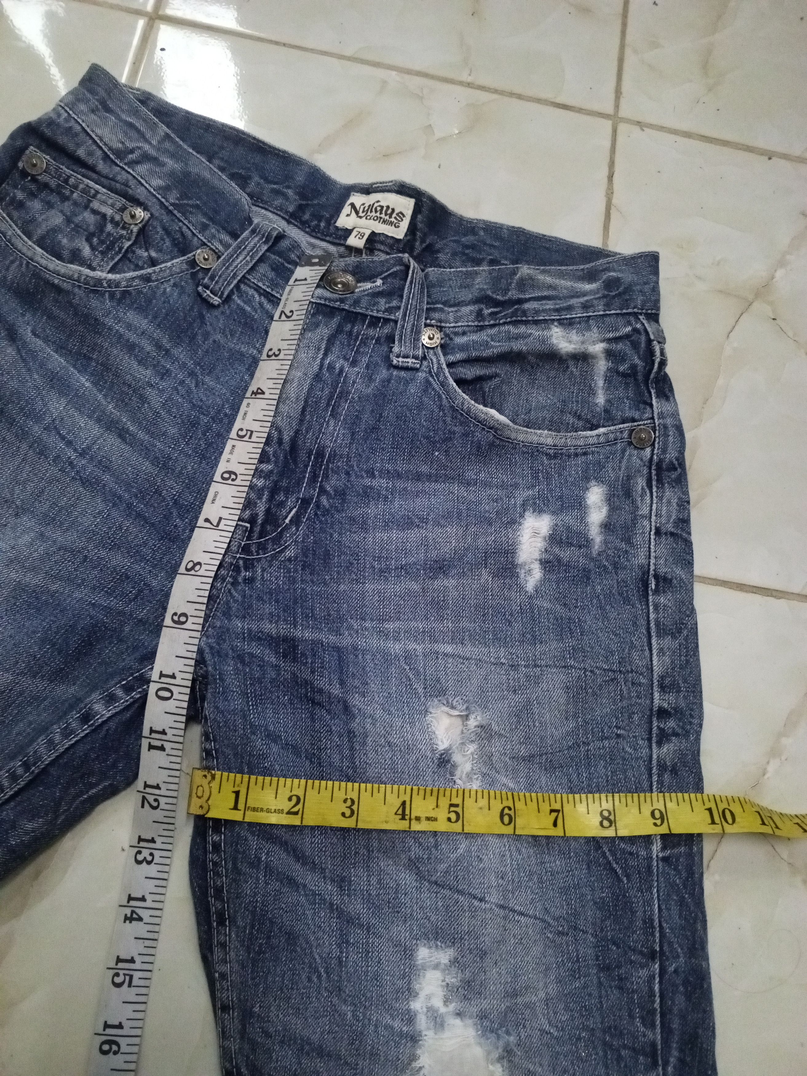 Japanese Brand JAPANBRAND - NYLAUS JEANS RARE Size US 31 - 8 Thumbnail