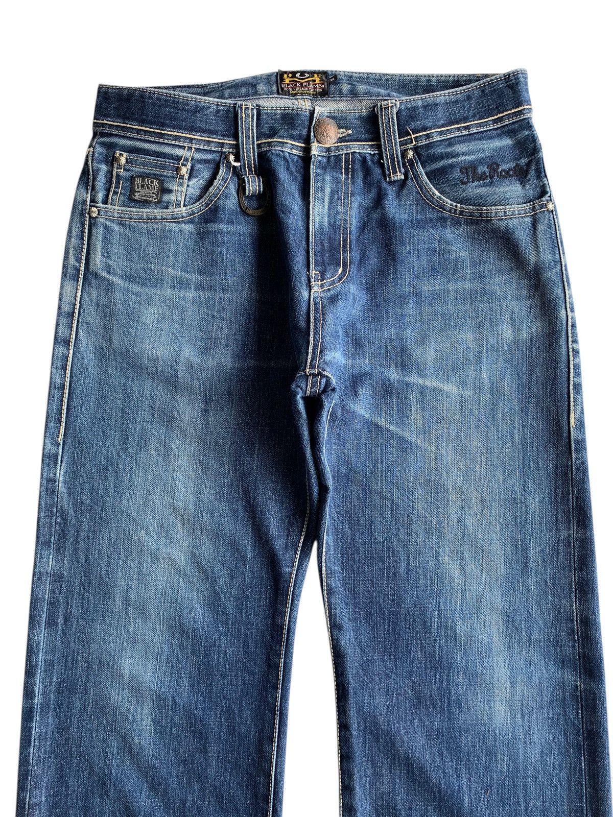 Other RARE BLACK FRAME SELVEDGE BUCKLE BACK FADED DISTRESSED DENIM Size US 32 / EU 48 - 6 Thumbnail