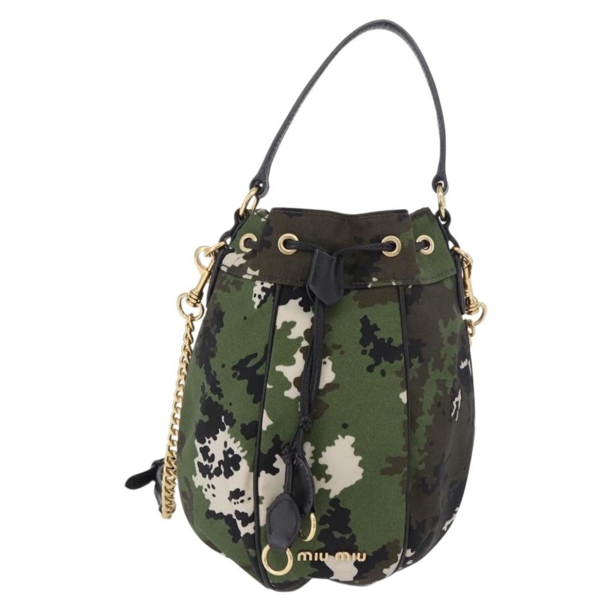 Miu Miu Miu Miu Matelasse Handbag Green Size ONE SIZE - 1 Thumbnail