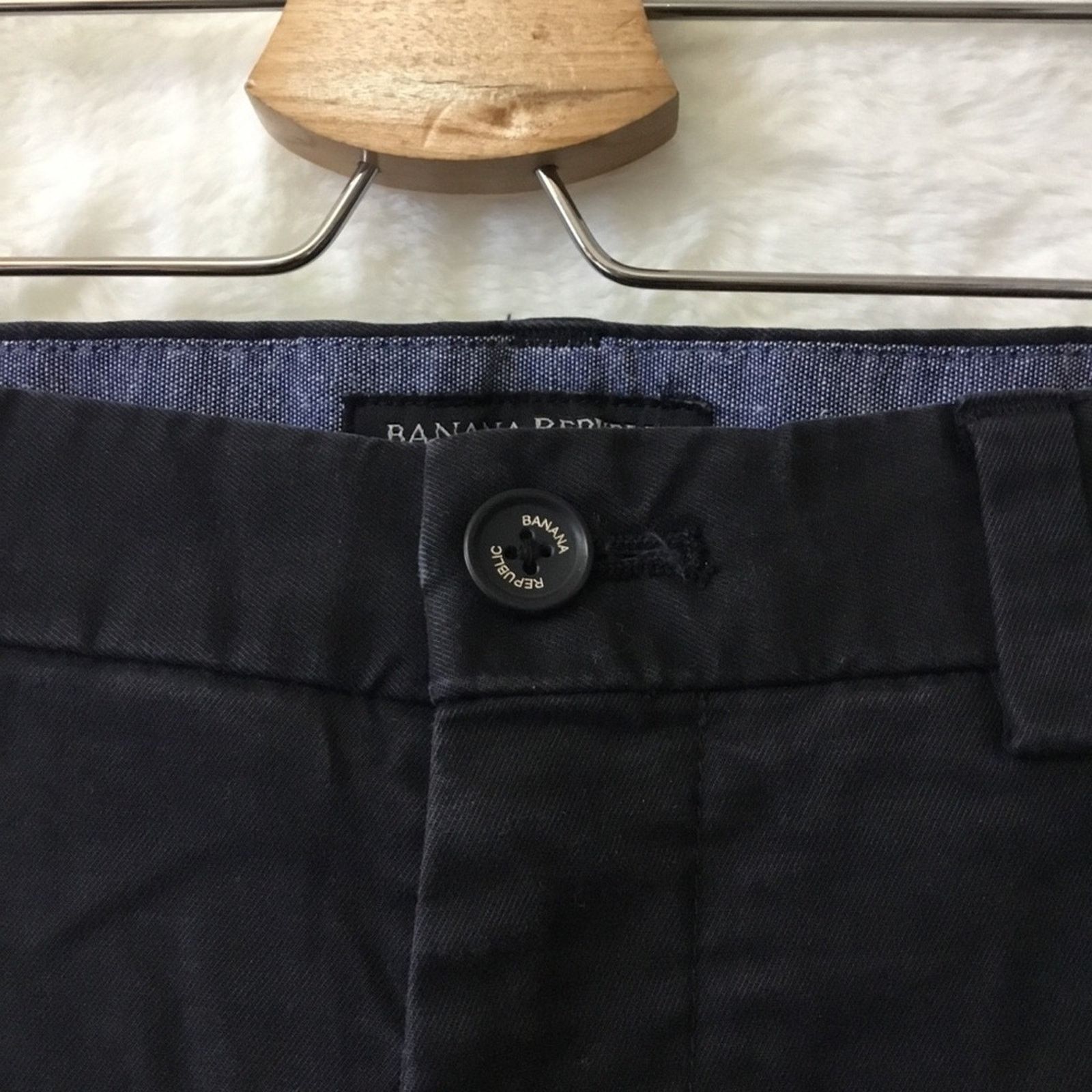 Banana Republic Banana Republic Black Men's Flat Front Aiden Strength Chinos Size US 28 / EU 44 - 3 Thumbnail