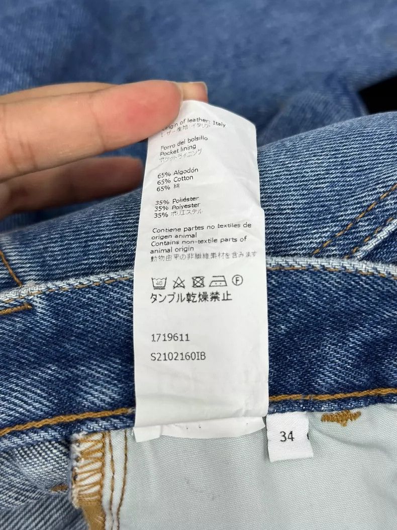 Other LOEWE Blue jeans with leather lettering on the back Size 42" / US 20 - 7 Thumbnail