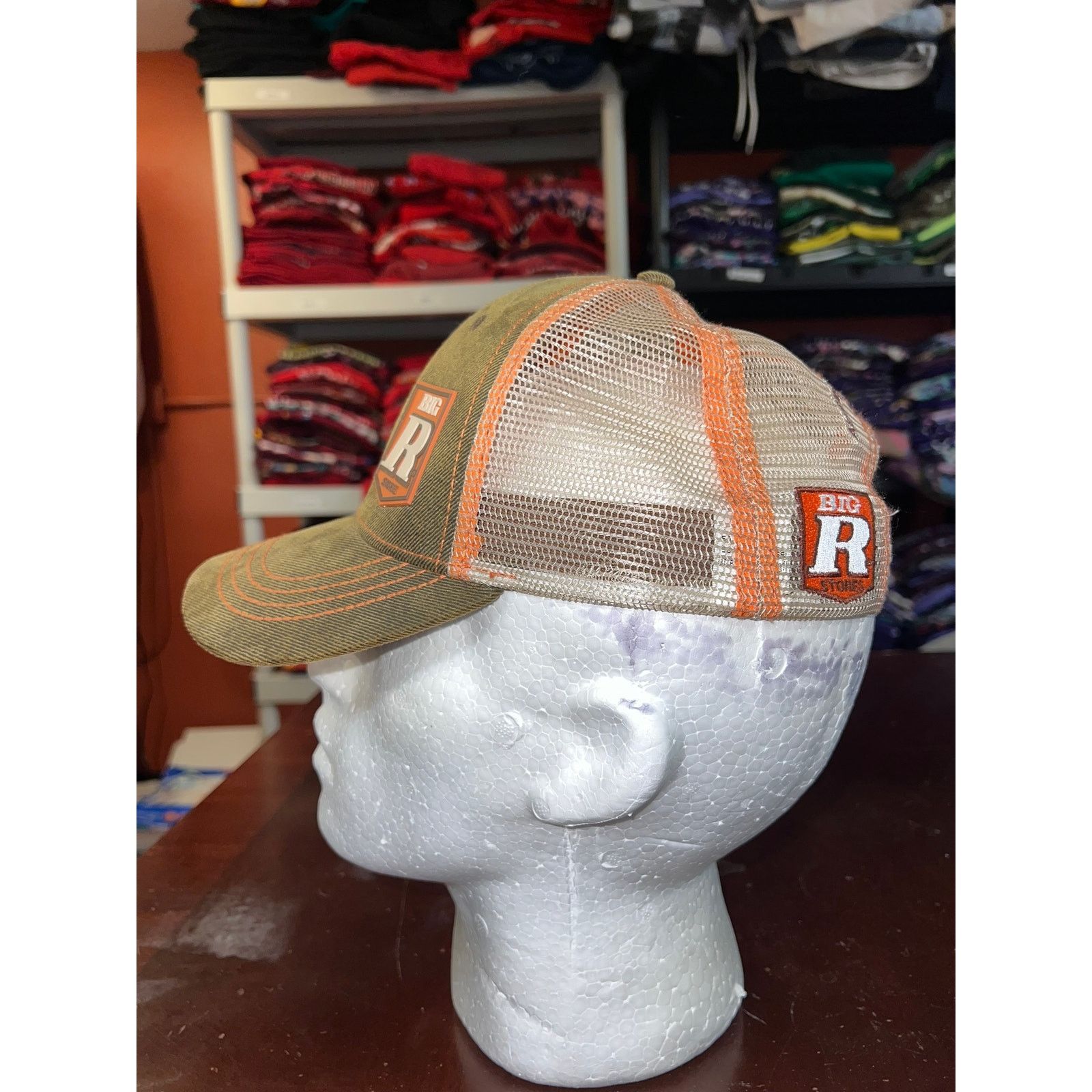 Vintage Big R Stores Green Hat Trucker Mesh Style Store Brown Cap Size ONE SIZE - 4 Thumbnail