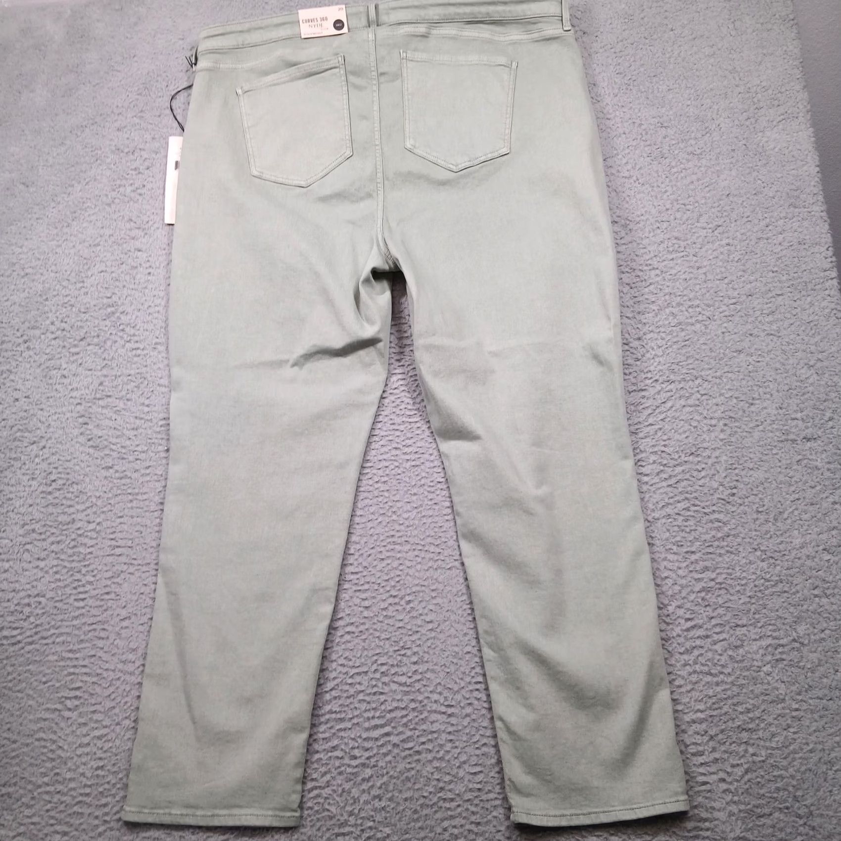 NYDJ NYDJ Jeans Womens 20 Plus Curves 360 Slim Straight Ankle Desert Wil NWT Jeans Slim Straight Ankle Plus Size 20 Womens Green Size 42" / US 20 - 2 Thumbnail