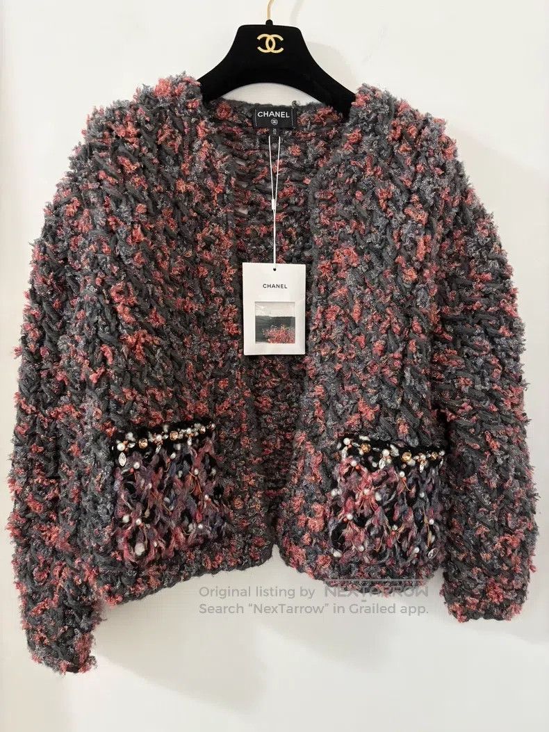 Chanel Chanel Handicraft workshop rhinestone beaded knitted cardi Size XS / US 0-2 / IT 36-38 - 1 Thumbnail