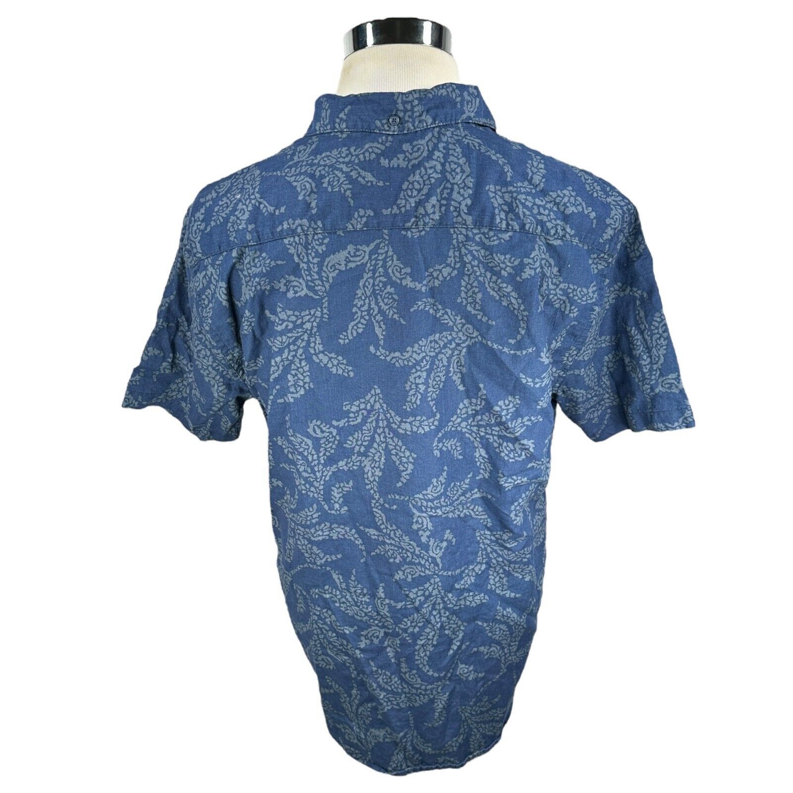 Onia Onia Shirt Men’s Large Blue Linen Blend Short Sleeve Button Size US L / EU 52-54 / 3 - 4 Thumbnail