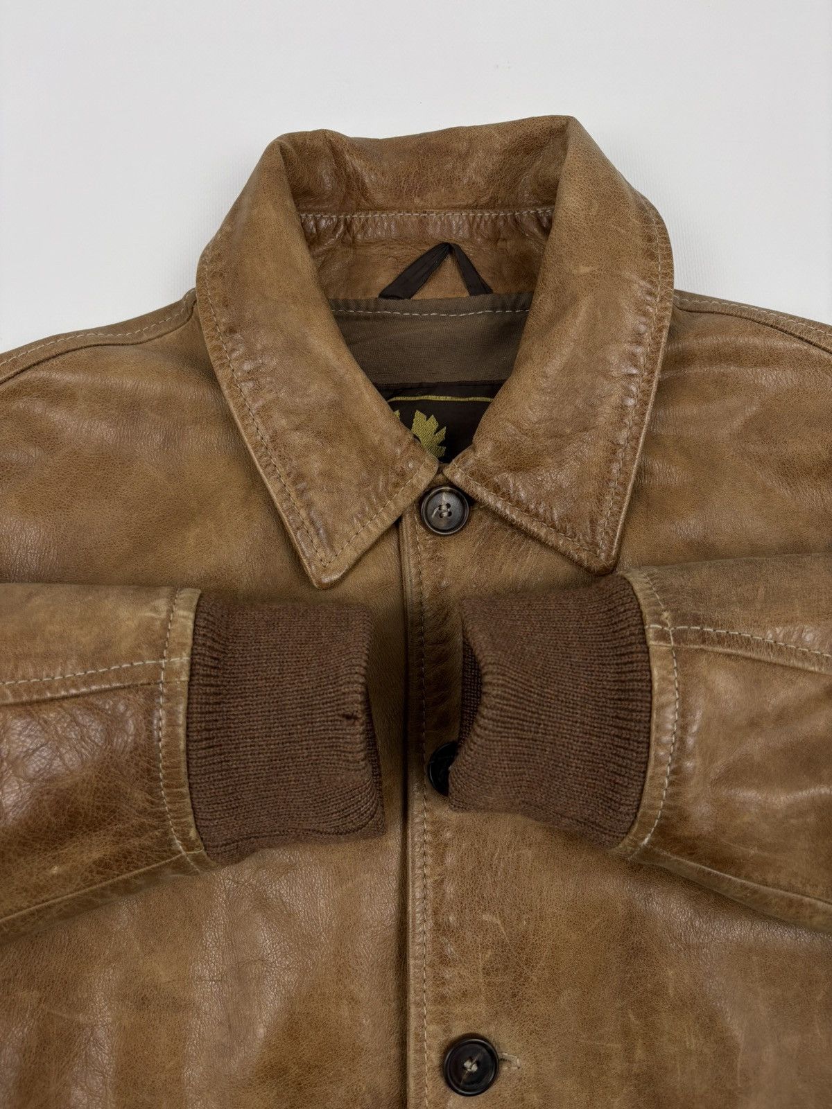 Belstaff Rare "The Aviator" A1 Leather Gold Label Biker Prince Archive Special Edition Bomber Racer Jacket Size US M / EU 48-50 / 2 - 20 Thumbnail