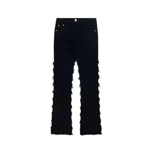 Jean ripped flared punk damaged jeans Size US 32 / EU 48 - 2 Thumbnail