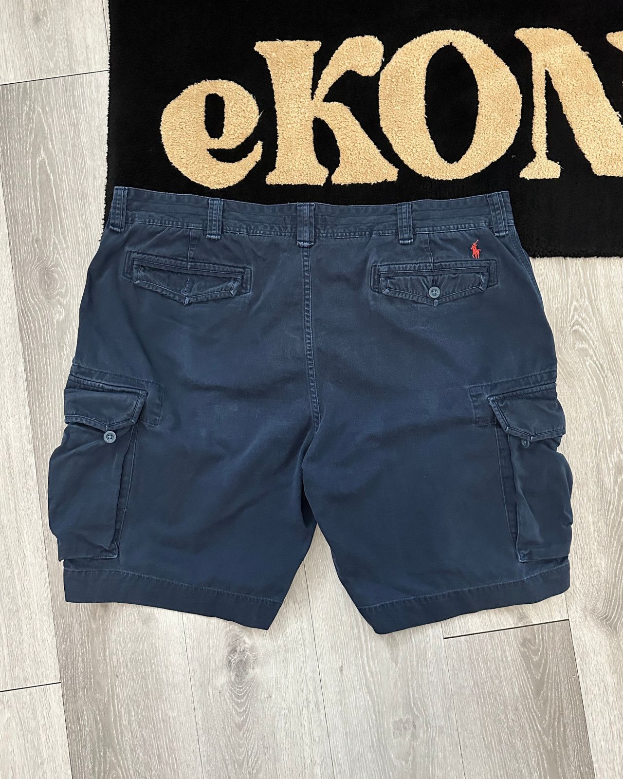 Polo Ralph Lauren Vintage Polo by Ralph Lauren Navy Blue Cargo Shorts - 48B Size US 44 / EU 60 - 2 Thumbnail