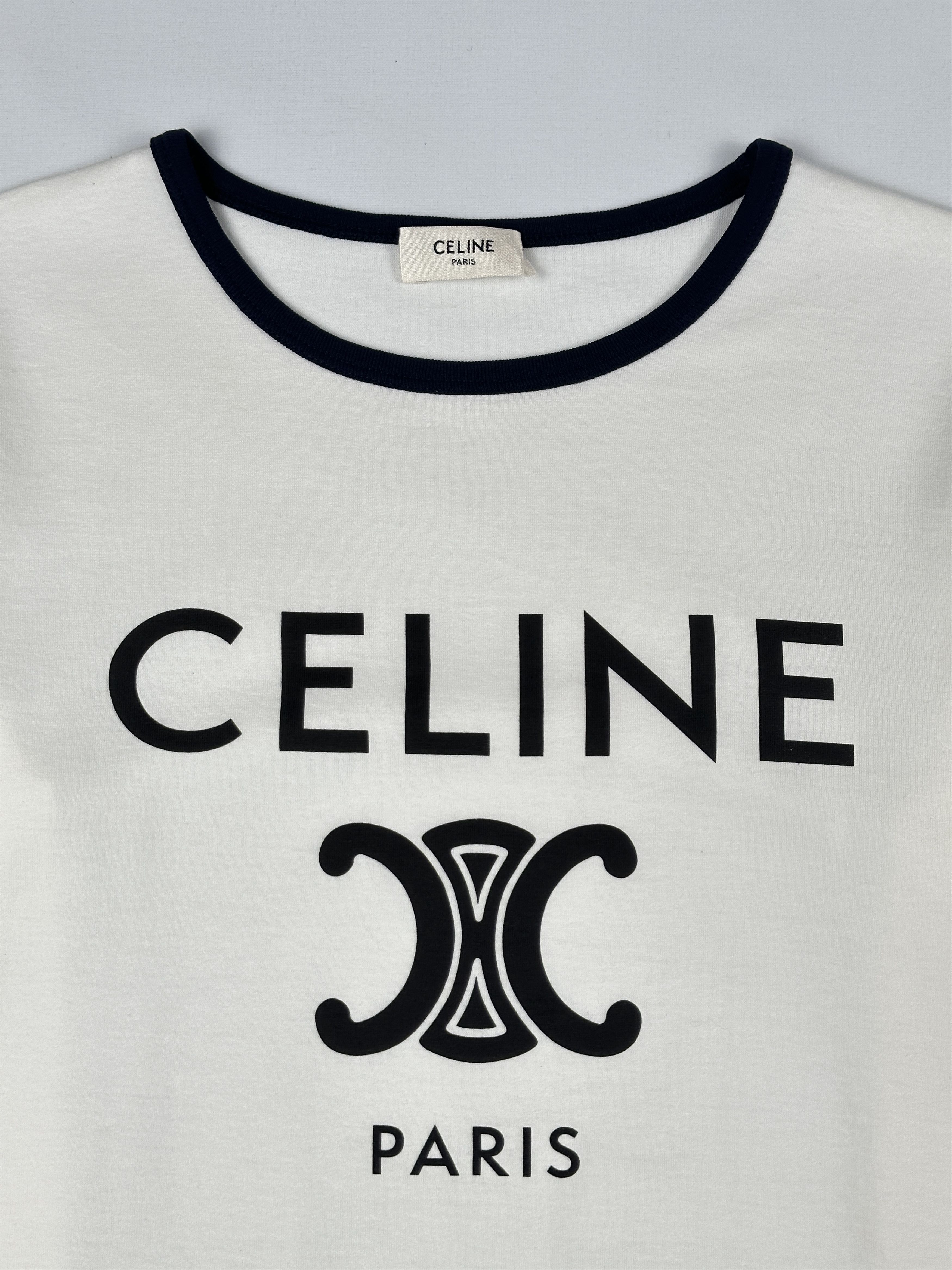 Celine Paris Triomphe Print T-Shirt Size S / US 4 / IT 40 - 3 Thumbnail