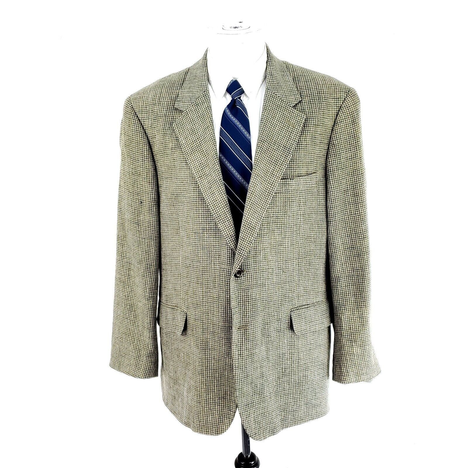 Savile Row Savile Row 100% Silk Textured 2 Button Sport Coat 40R Green Size 40R - 3 Thumbnail