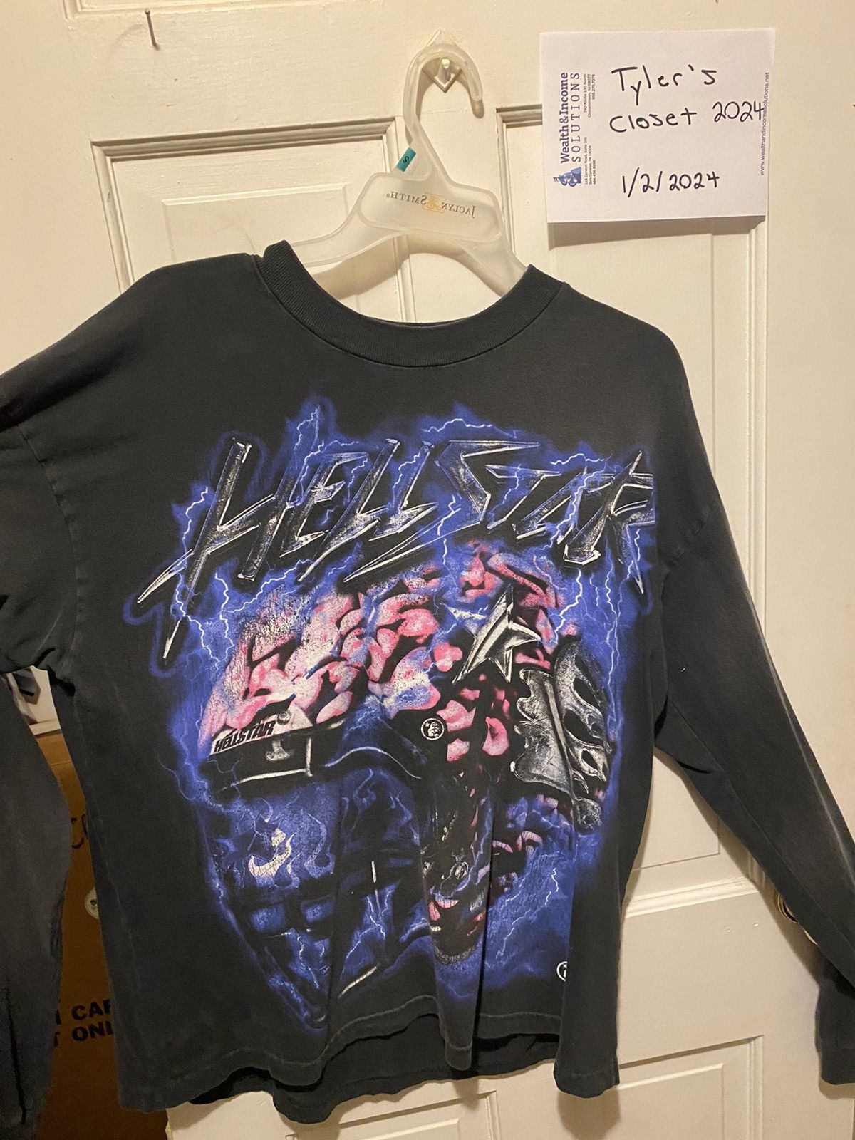 image of Hellstar Powered By The Star T-Shirt in Black, Men's (Size Medium)