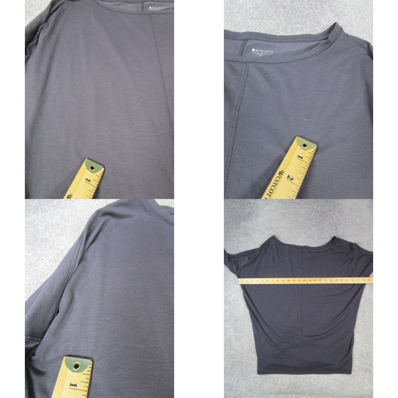Athleta Athleta Shirt Womens XS Gray Pullover Activewear Breathable Lightweight Arm: Long Sleeve Round Neck Athletic Fit Gym & Training Womens XS Gray Size XS / US 0-2 / IT 36-38 - 8 Thumbnail