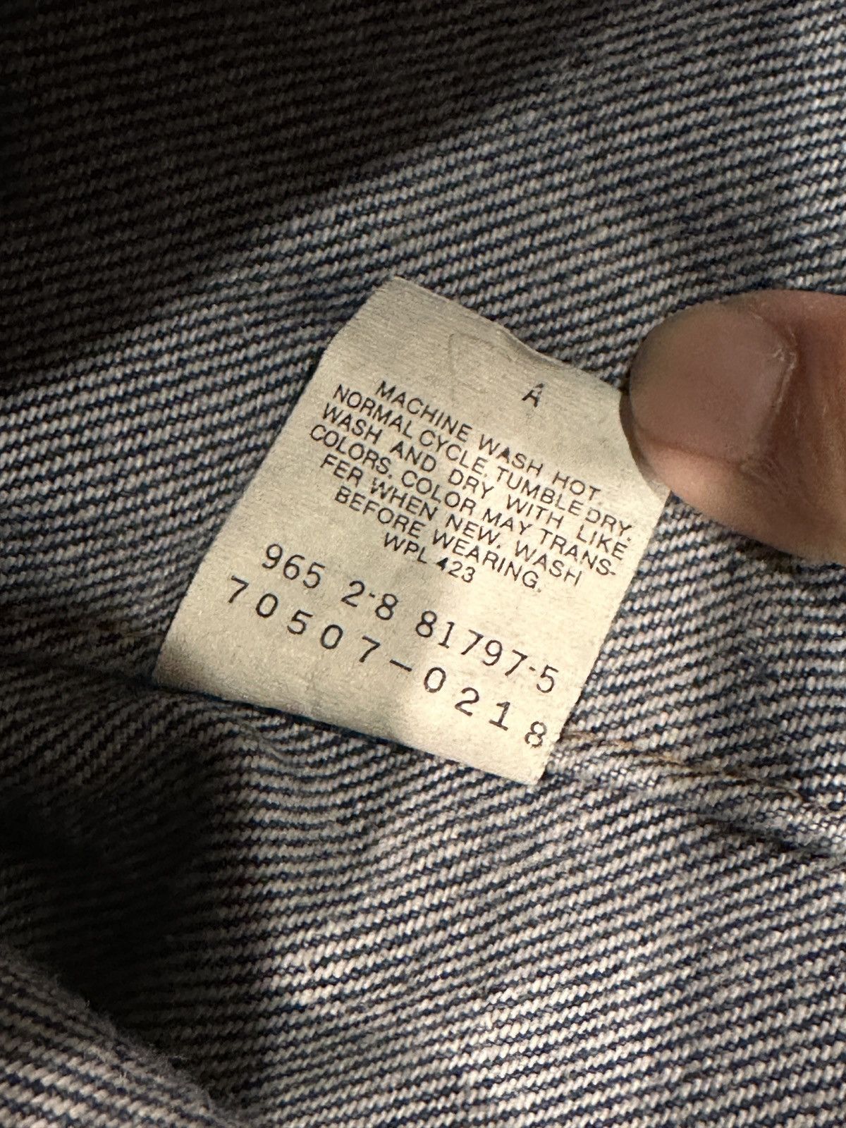 Levi's Vintage Clothing Vtg 90s Levi’s Strauss 70507 0218 Trucker Jean Jacket SMALL Size US S / EU 44-46 / 1 - 7 Thumbnail
