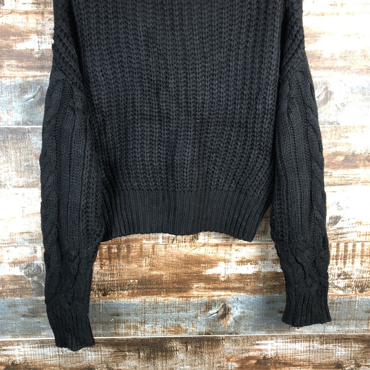Homespun Knitwear As Know As Black croptop Cardigan Knitwear #A2324 Size L / US 10 / IT 46 - 14 Thumbnail