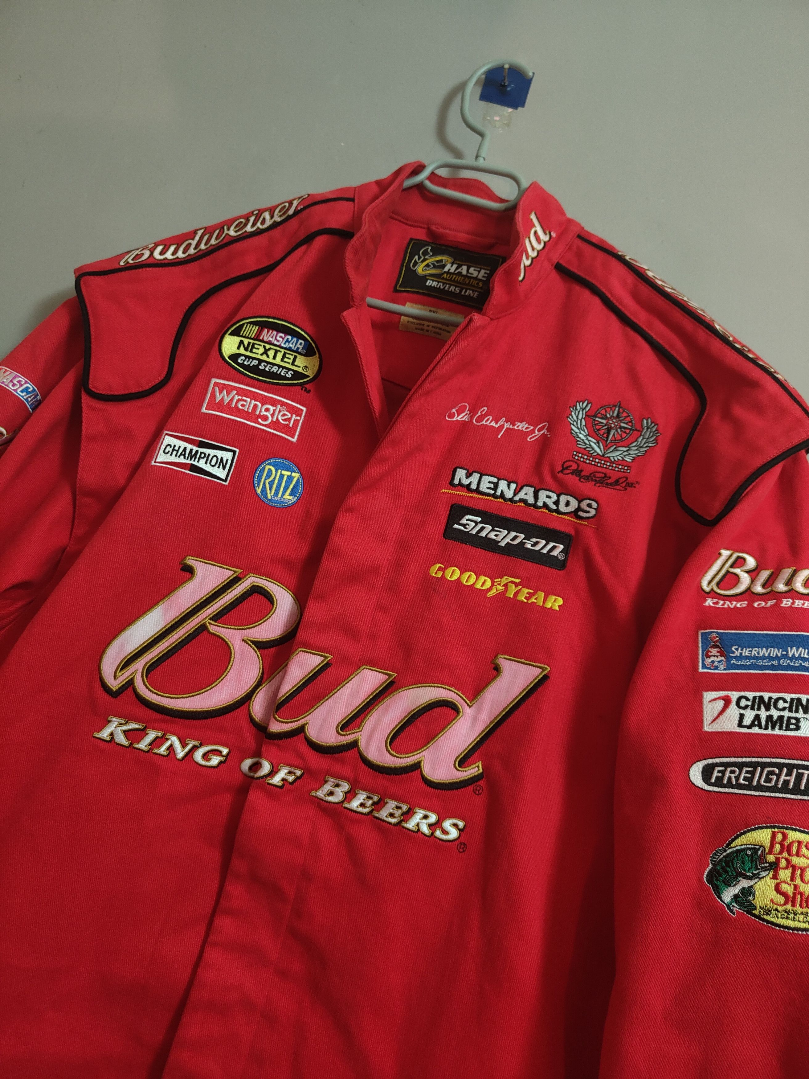 Nascar Chase Authentics Drvers Line Dale Earnhardt Jr Budweiser Vintage deals Jacket