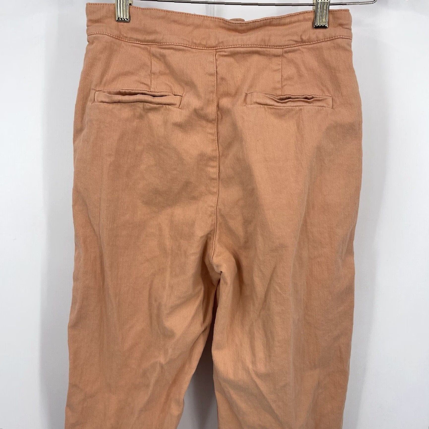 Vintage Rita Row Pants Womens Small High Rise Cropped Pocket Button Pink Peach Vintage: No? Size 28" / US 6 / IT 42 - 5 Thumbnail