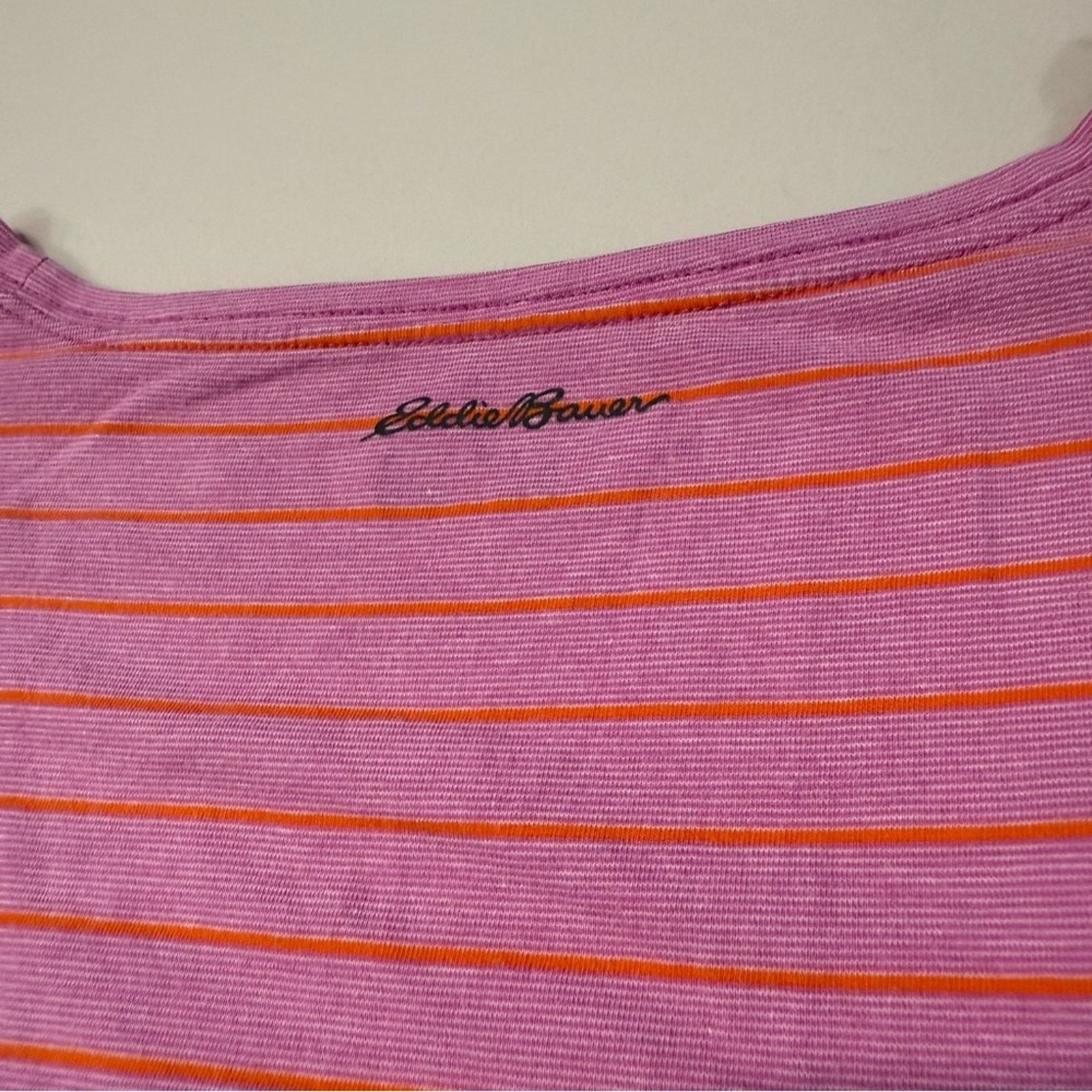 Eddie Bauer Eddie Bauer Gorpcore Striped Scoopneck T-Shirt Womens Small Size S / US 4 / IT 40 - 6 Thumbnail