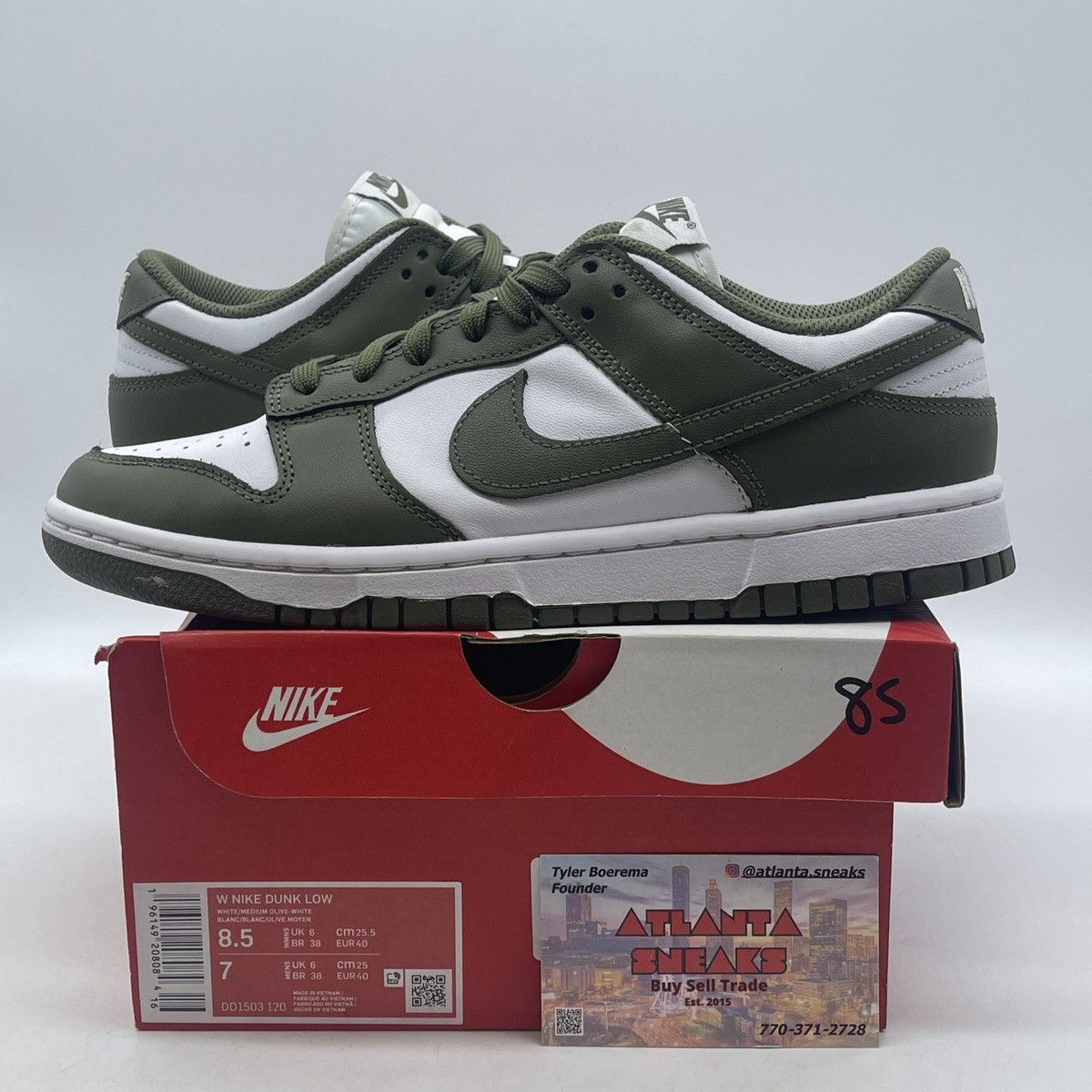 Nike Wmns dunk low medium olive Size US 8.5 / IT 38.5 - 1 Thumbnail