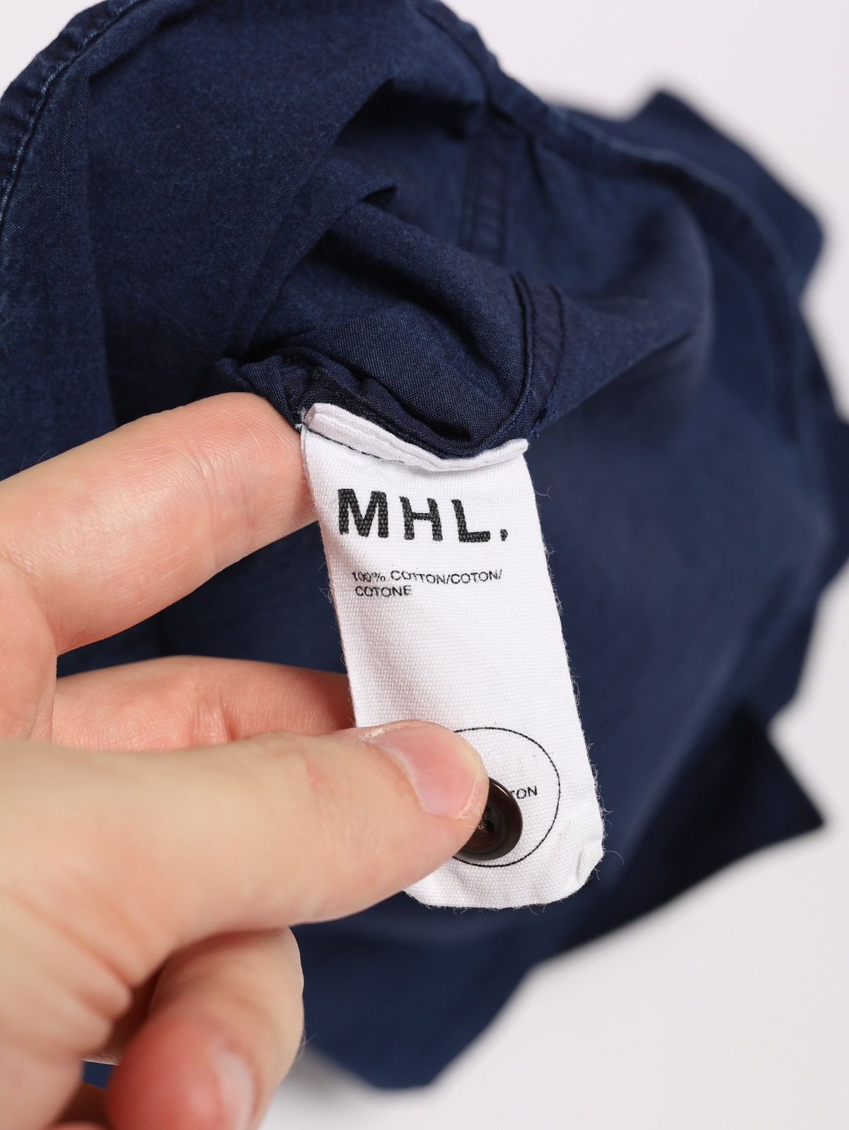 Margaret Howell MHL Margaret Howell Navy Blue Shirt Washed Cotton Denim Jean Size M / US 6-8 / IT 42-44 - 10 Thumbnail