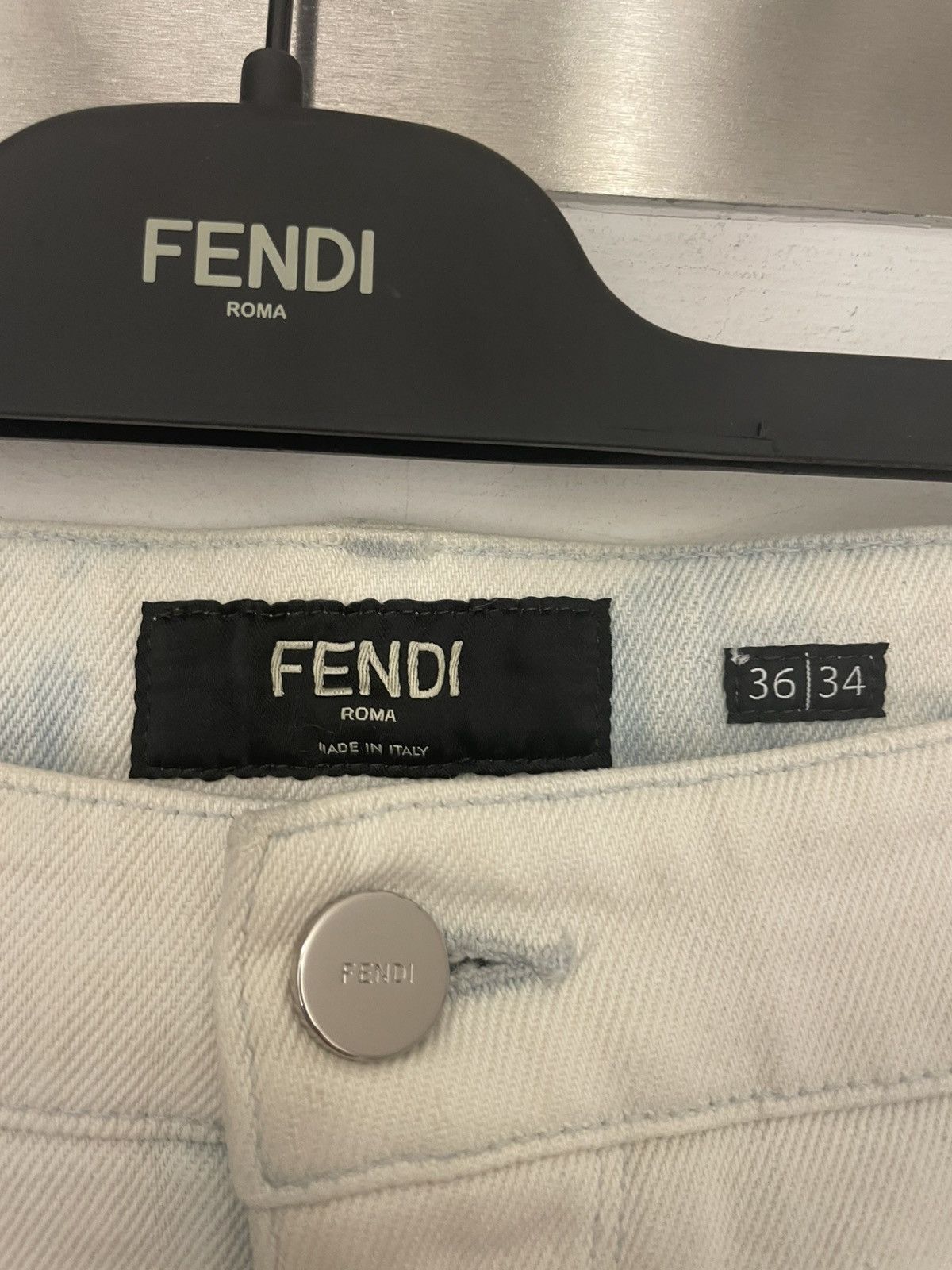 Fendi Bleach shaded denim shorts Size US 36 / EU 52 - 2 Thumbnail
