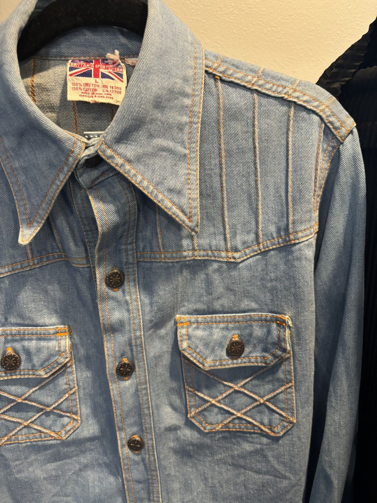 Japanese Brand BRITTANIA SPORTSWEAR Western Denim Jacket (L) 🇬🇧 Size US L / EU 52-54 / 3 - 9 Thumbnail