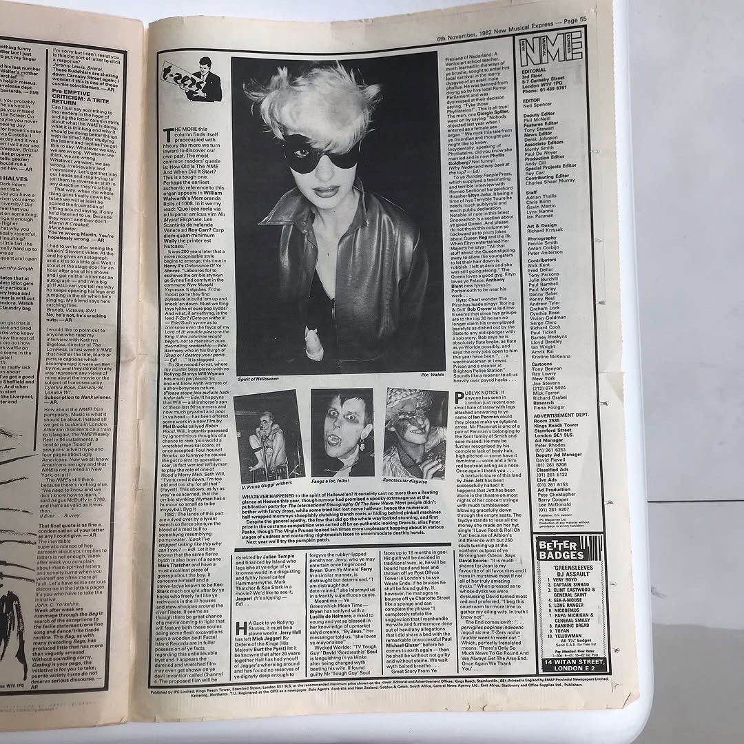 Band Tees × POP MAGAZINE × Vintage Vintage NME Magazine 6 November 1982 David Sylvian, The Who Size ONE SIZE - 12 Thumbnail