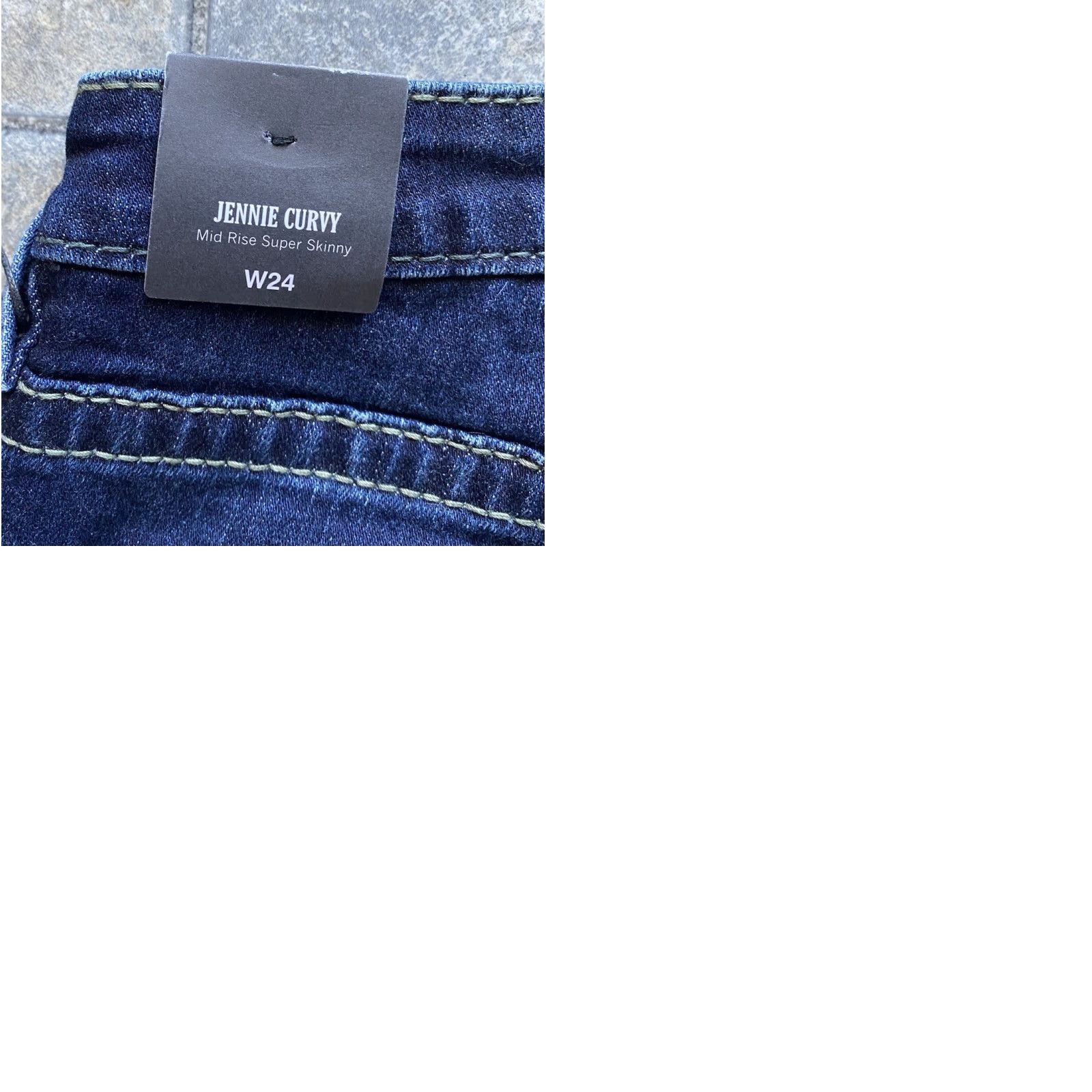 True Religion New True Religion Jennie Curvy Mid Rise Super Skinny Jeans Women’s Blue Size 24 Size 42" / US 20 - 10 Thumbnail