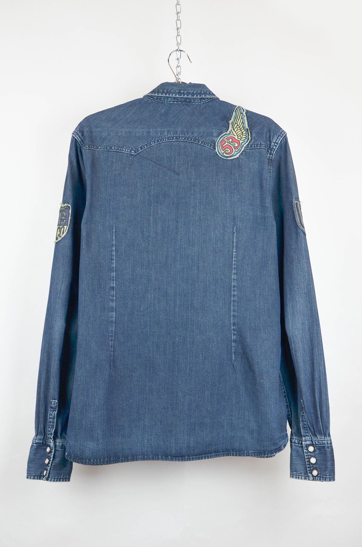 Levi's Levi’s Patched Western Denim Shirt – Made in Italy – L Size US L / EU 52-54 / 3 - 2 Thumbnail