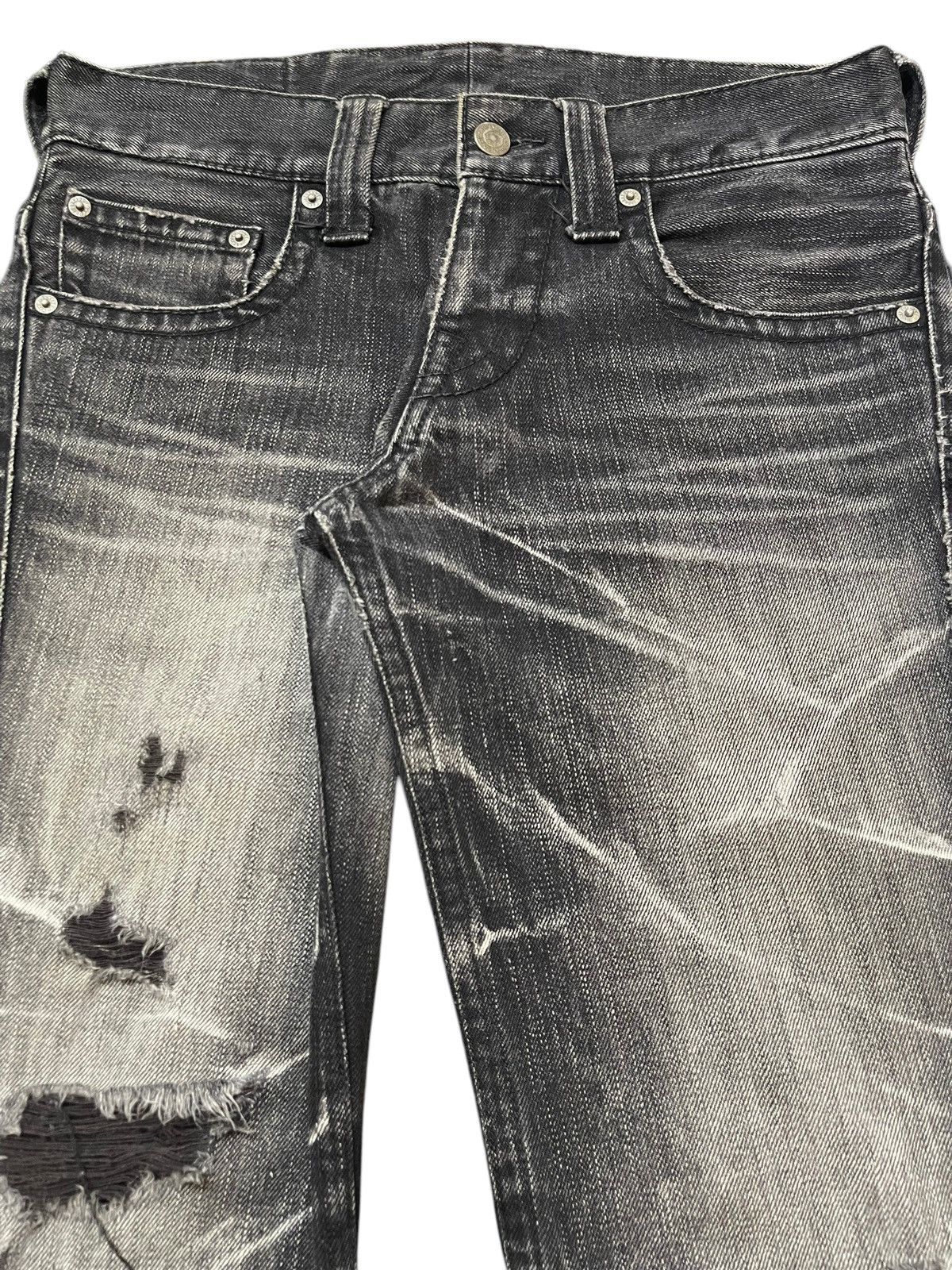 Tornado Mart Vintage Japan Tornado Mart Faded Wash Distressed Flare Jeans Size US 30 / EU 46 - 4 Thumbnail