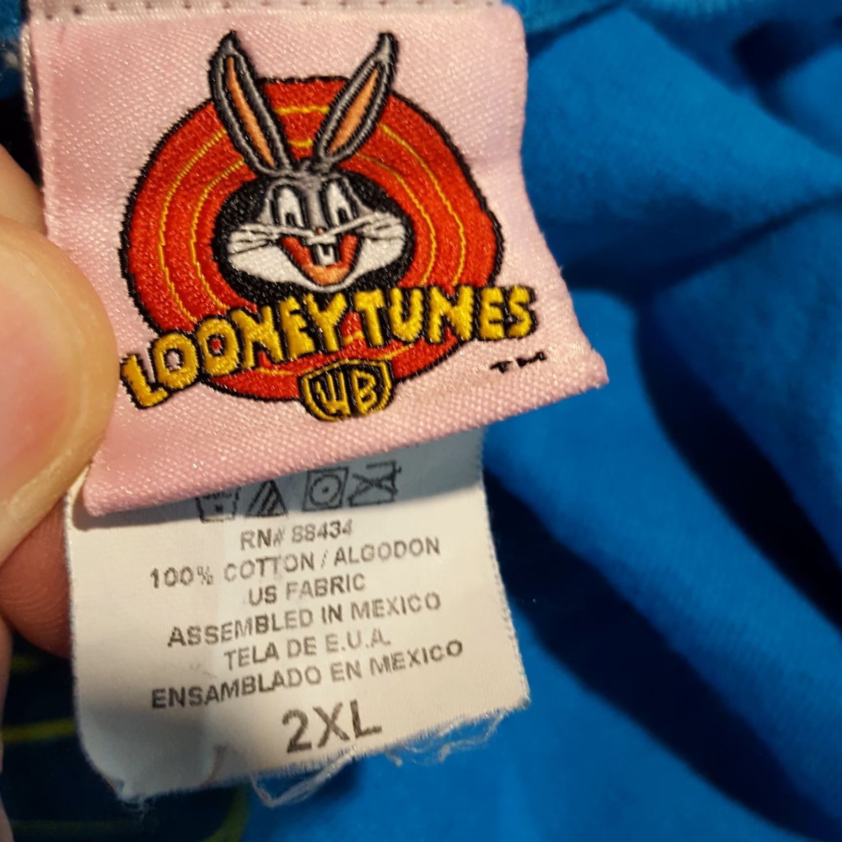 Vintage VINTAGE Looney Tunes T-Shirt 2XL Men Tweety Bird Cartoon Blue Cotton Short Sleeve Crew Neck Warner Bros Shirt Size US XXL / EU 58 / 5 - 7 Thumbnail