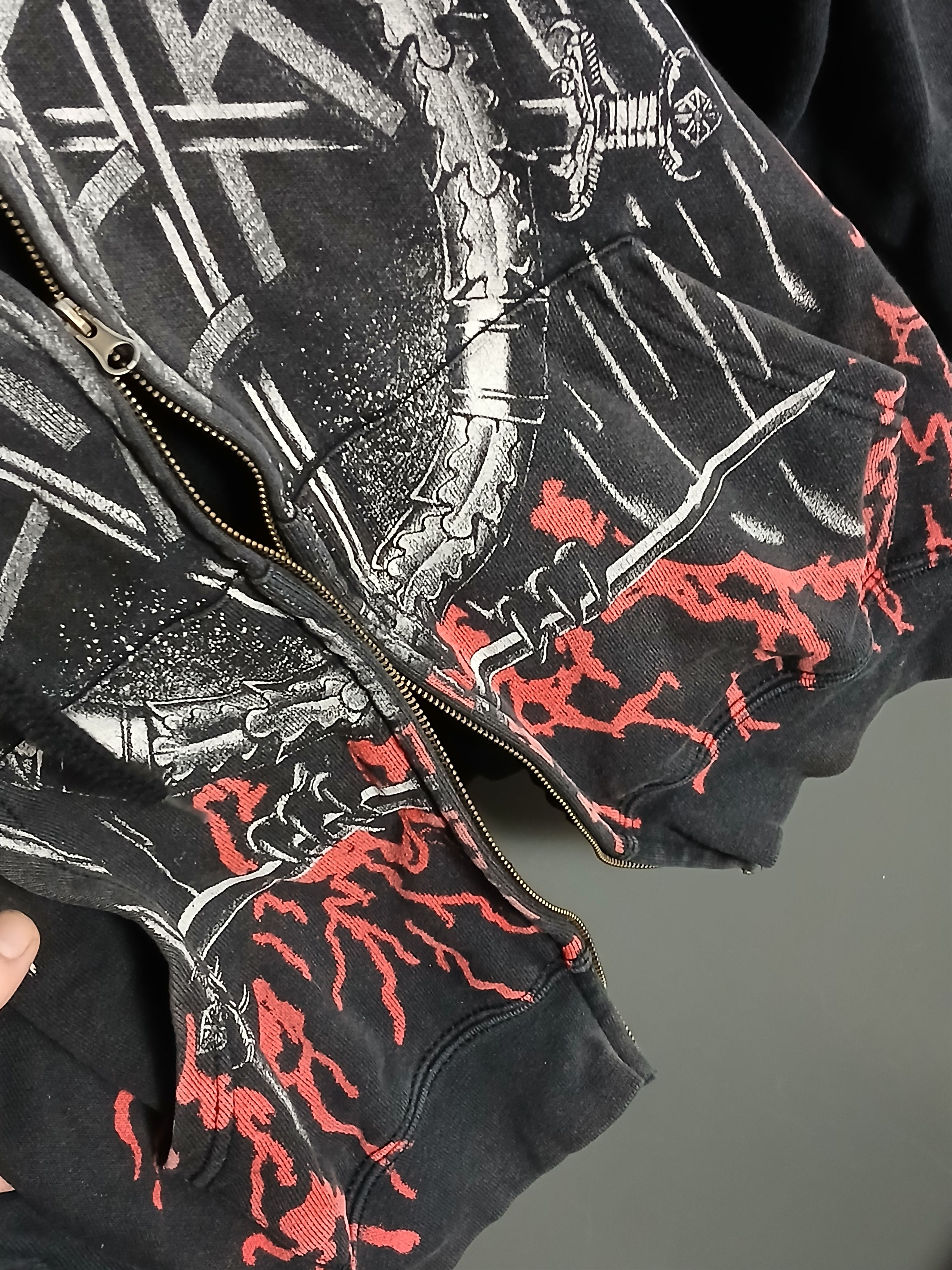 Band Tees × Slayer Slayer Hoodie broken zip Size US XL / EU 56 / 4 - 9 Thumbnail