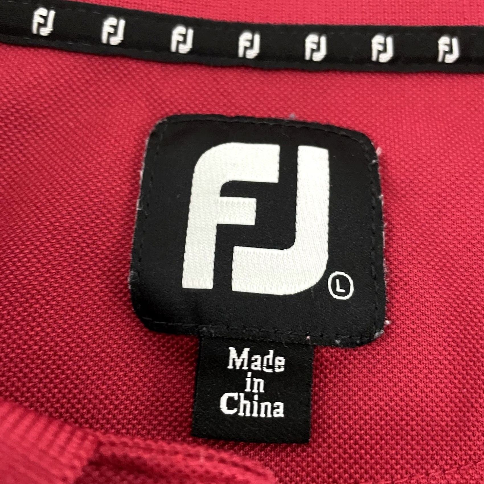 Footjoy FootJoy Short Sleeve Button Front Golf Polo Shirt Men's L Solid Red Size US L / EU 52-54 / 3 - 2 Thumbnail