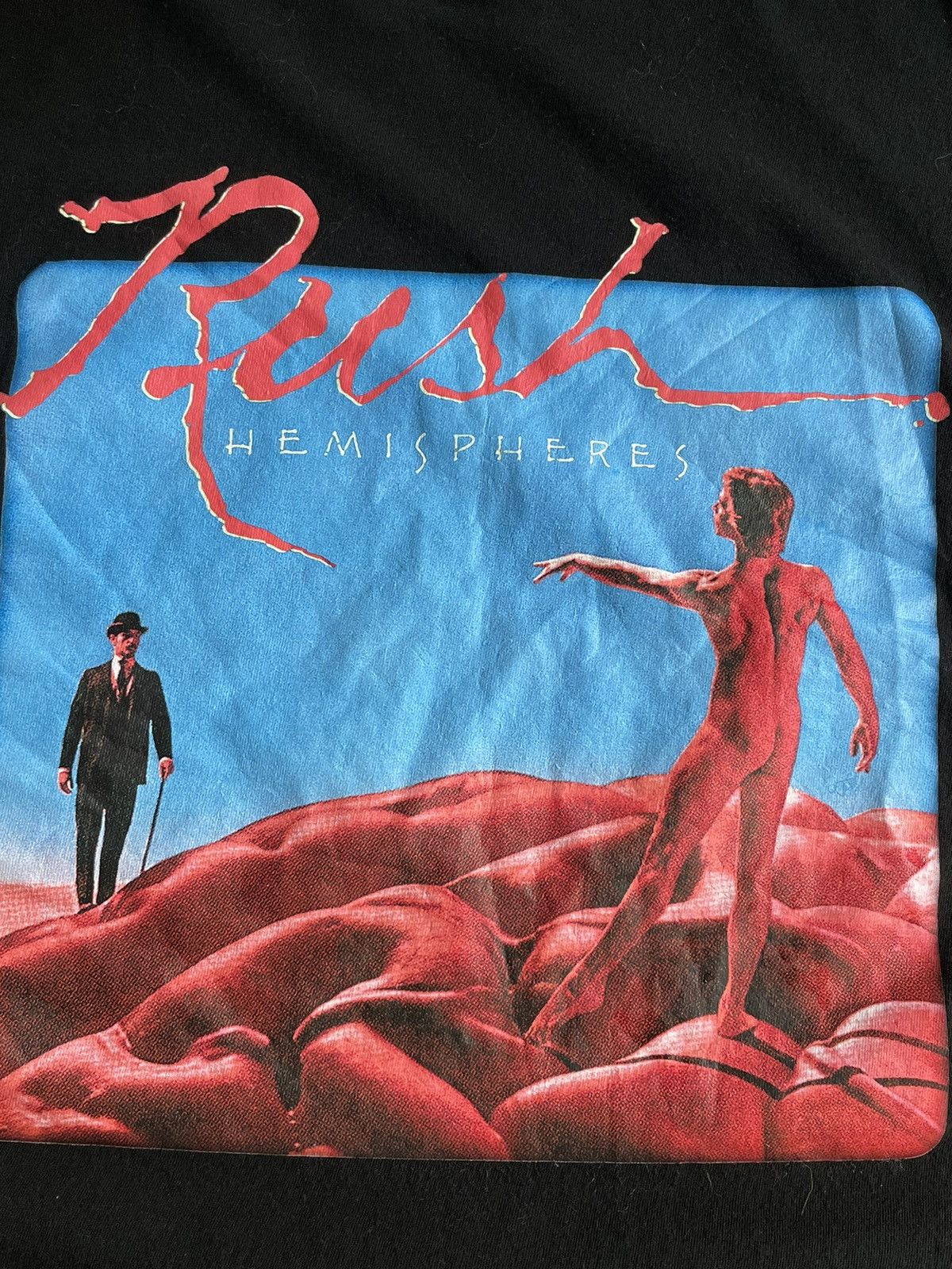 Band Tees × Vintage Vintage Rush Rock Band T-Shirt Black HEMISPHERES Size US M / EU 48-50 / 2 - 3 Thumbnail