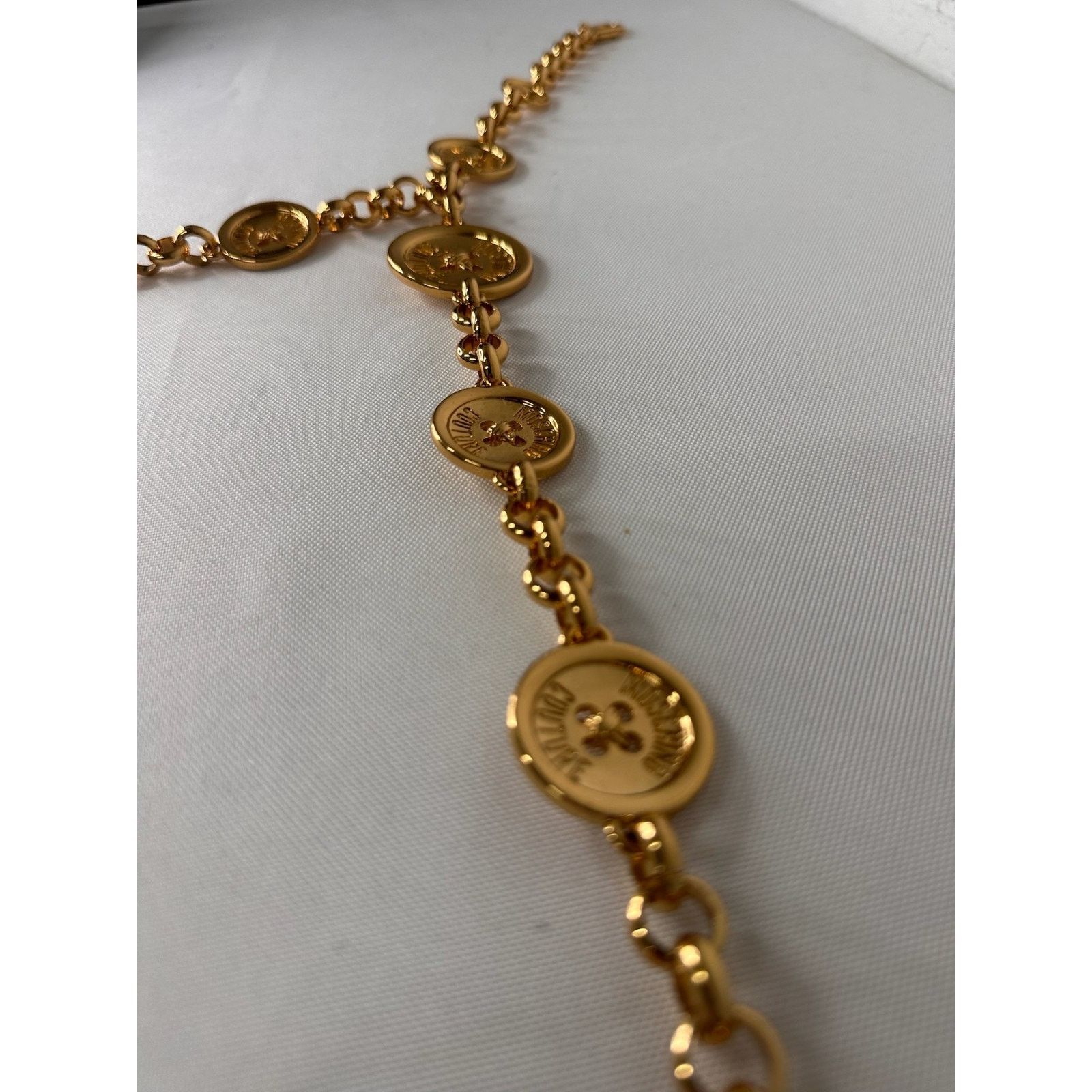 Moschino AW23 Moschino Couture Jeremy Scott Gold Dress Belt Buttons Size ONE SIZE - 8 Thumbnail