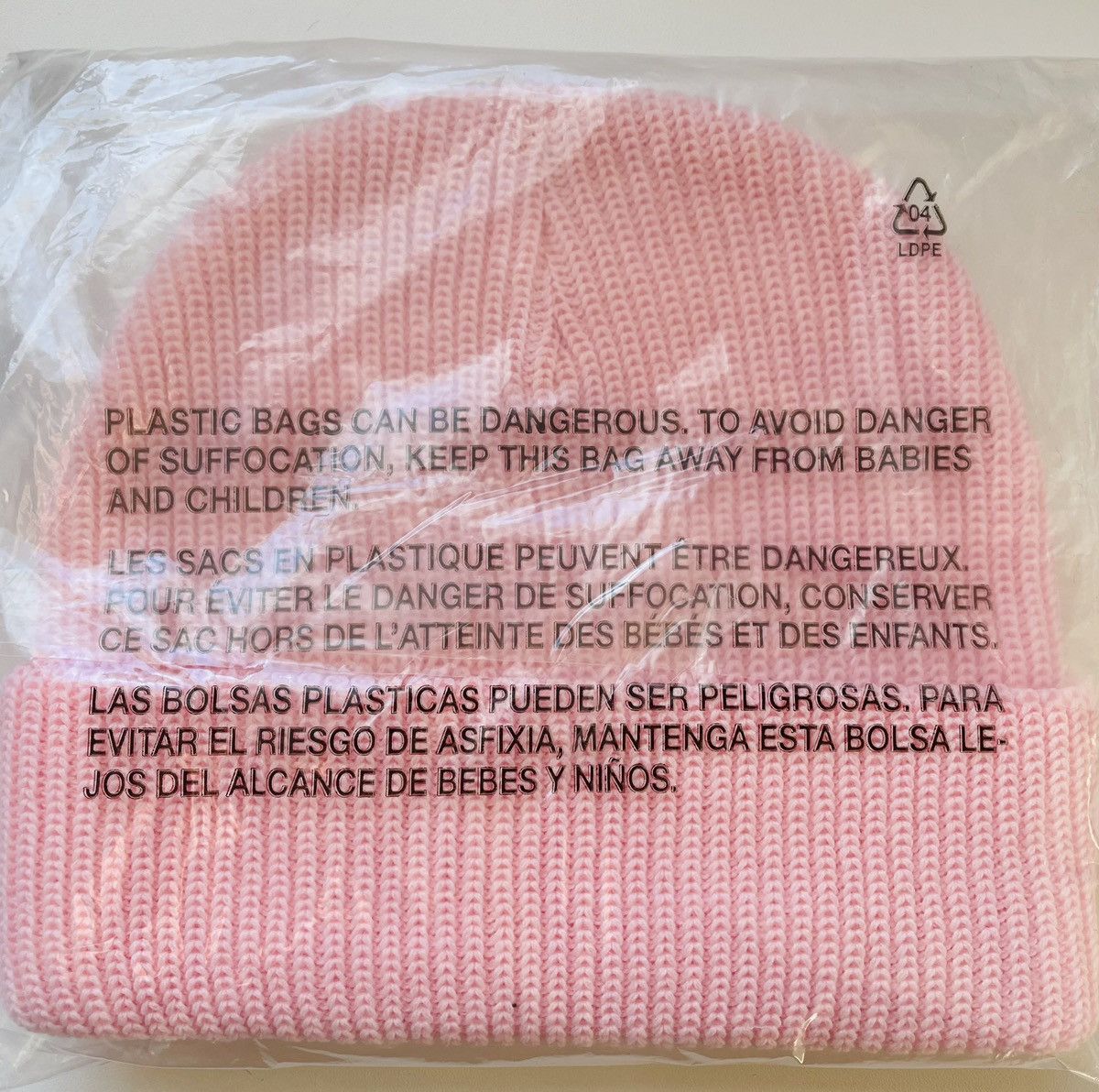 Teddy Fresh CLASSIC RUBBER PATCH BEANIE PINK Size ONE SIZE - 2 Thumbnail
