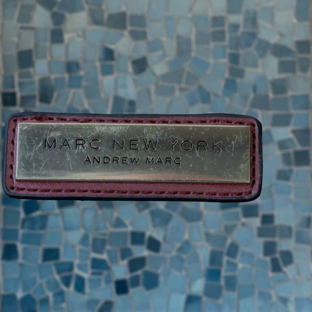 Vintage Marc New York Wristlet Burgandy Women's Wallet 8" x 4" Leather Wristlet Strap Logo Wallet 8x4 Size ONE SIZE - 1 Thumbnail